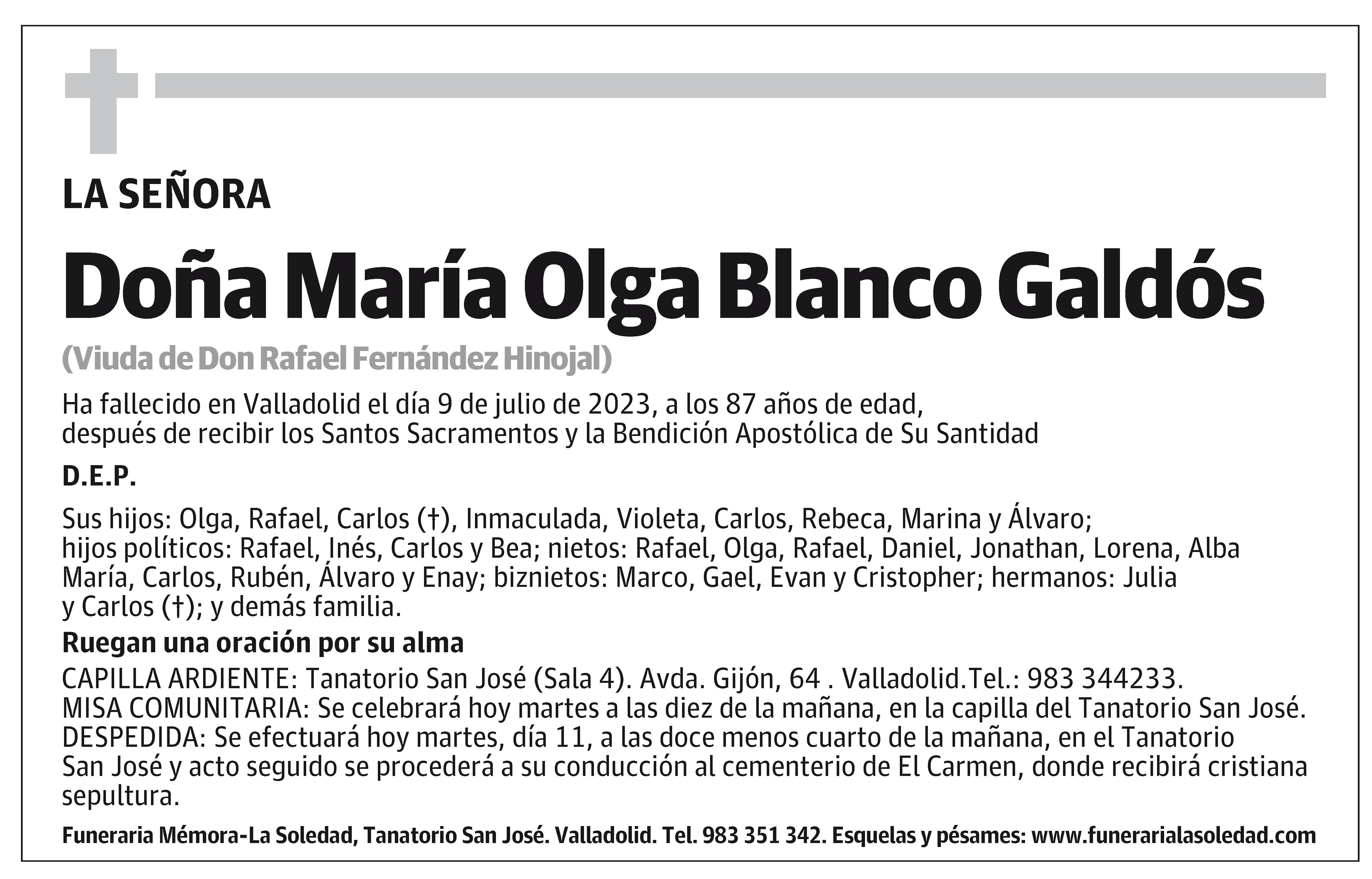 María Olga Blanco Galdós