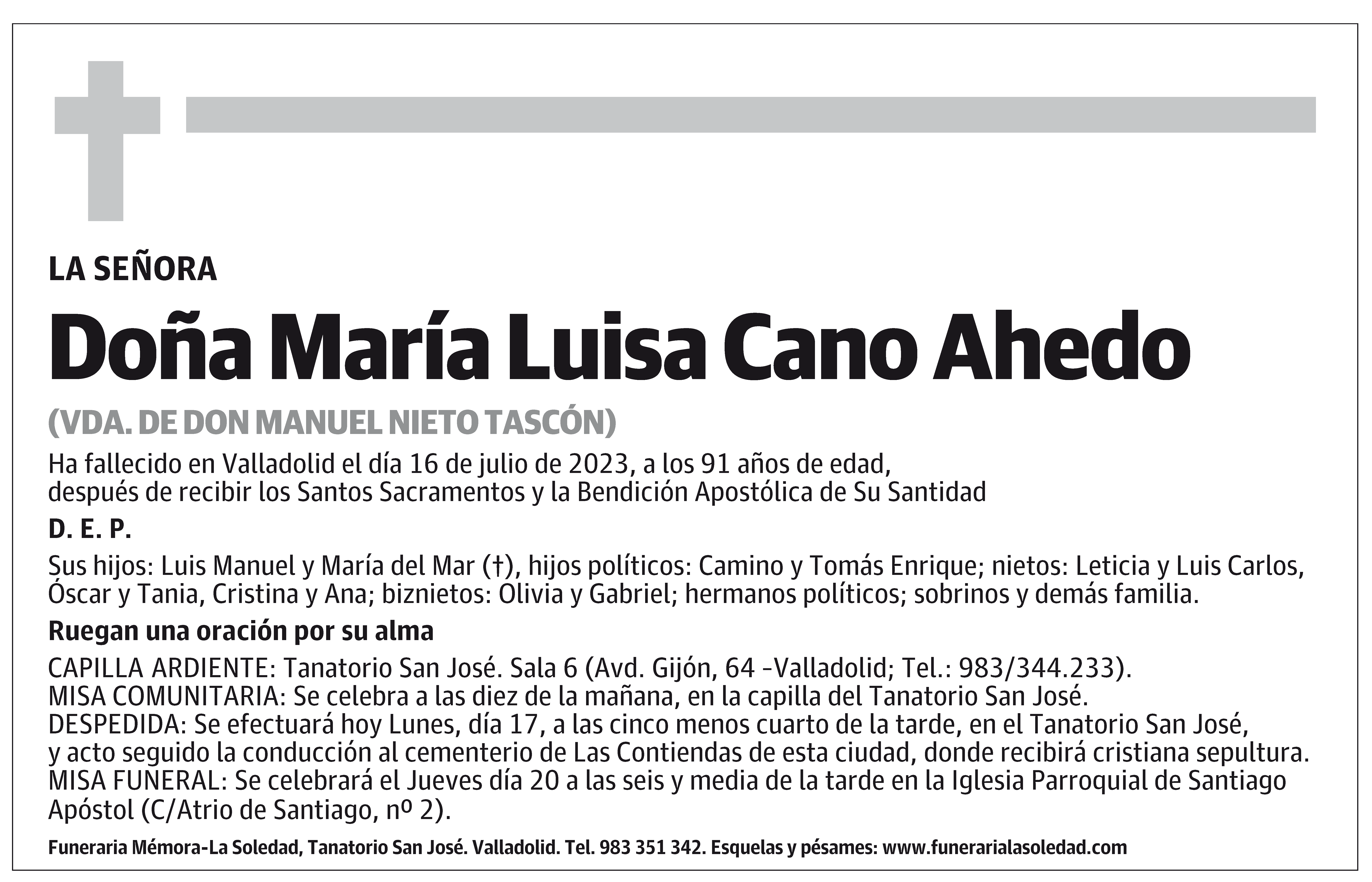 María Luisa Cano Ahedo