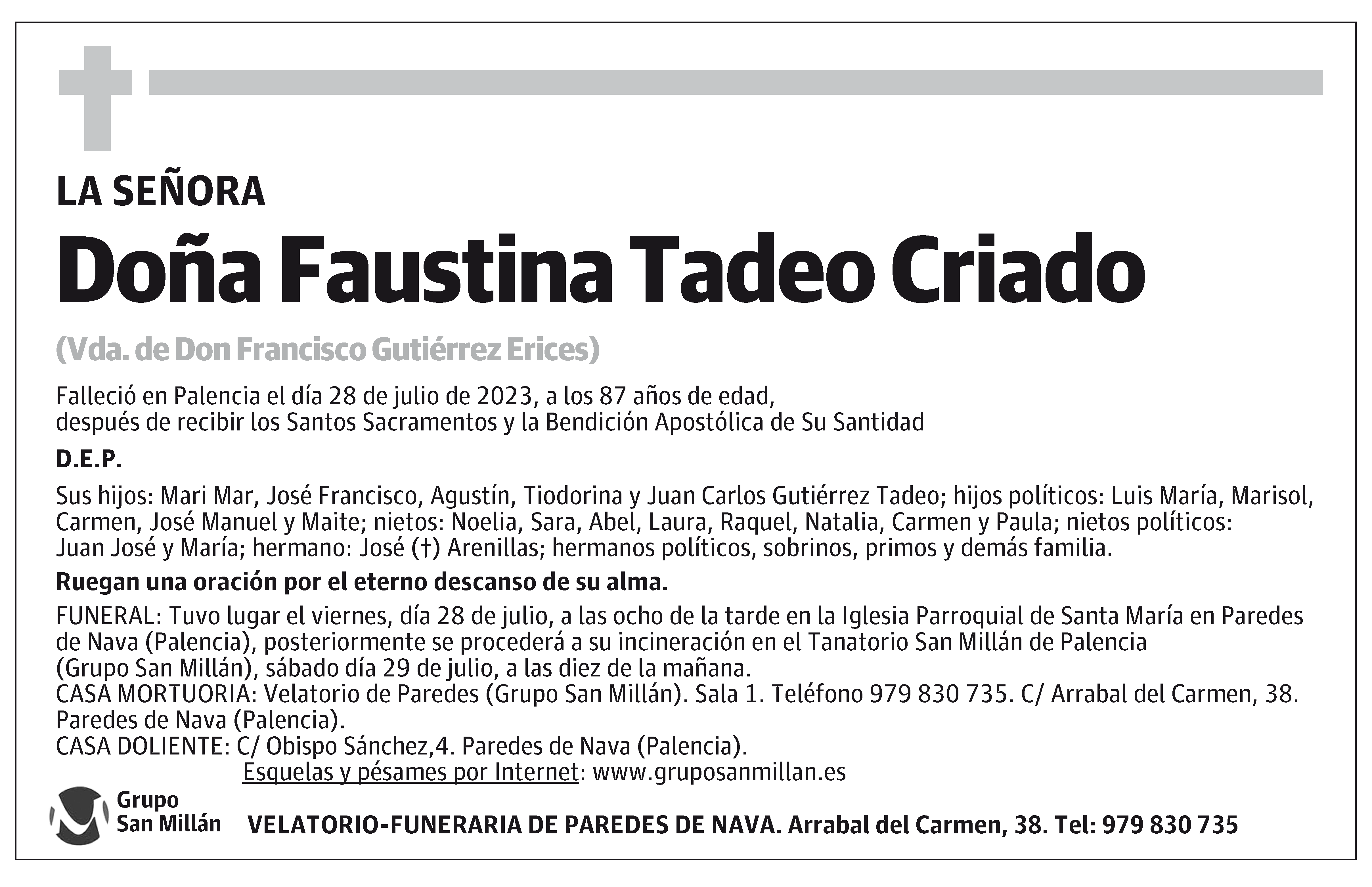 Faustina Tadeo Criado