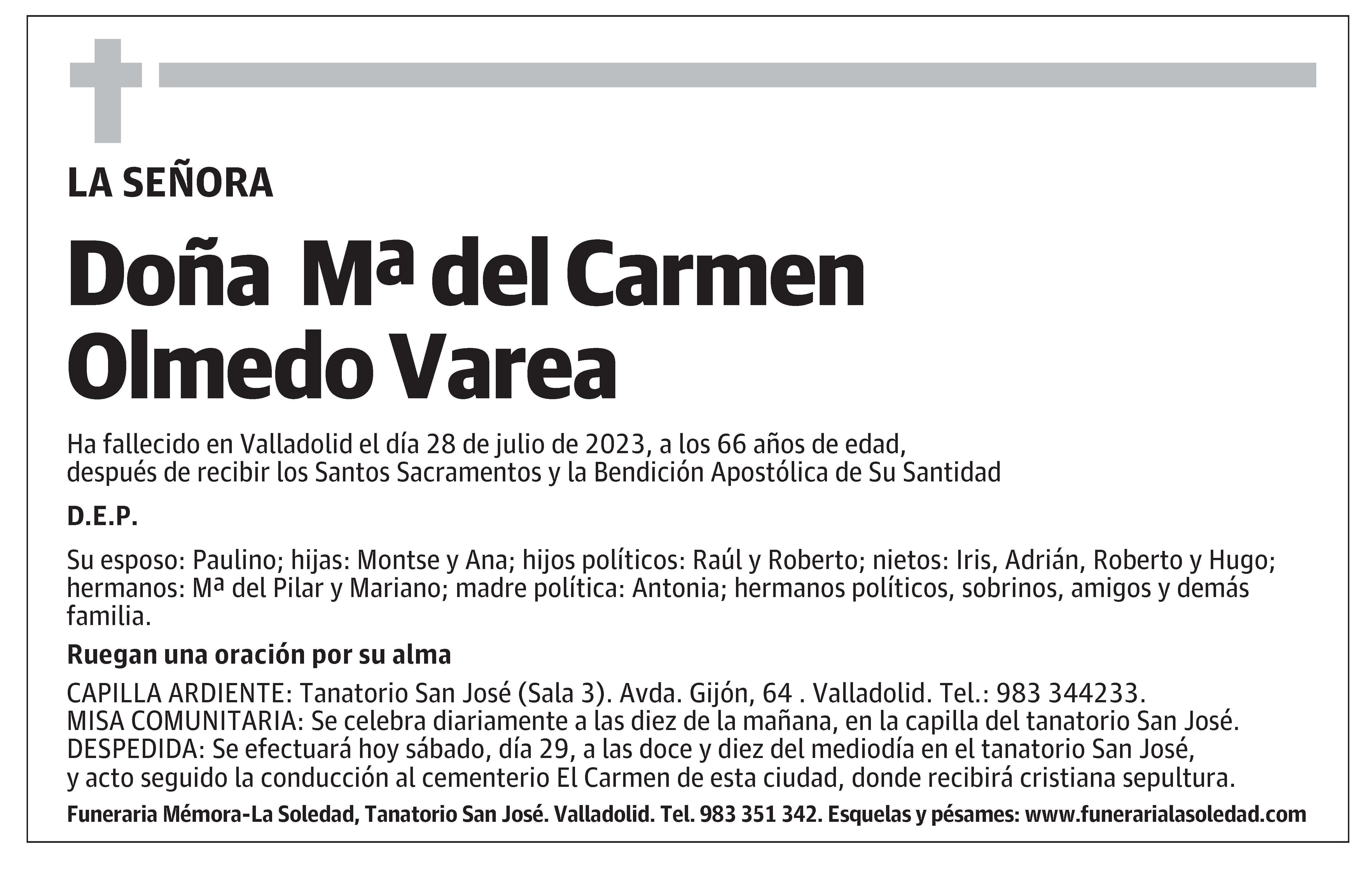 Mª del Carmen Olmedo Varea