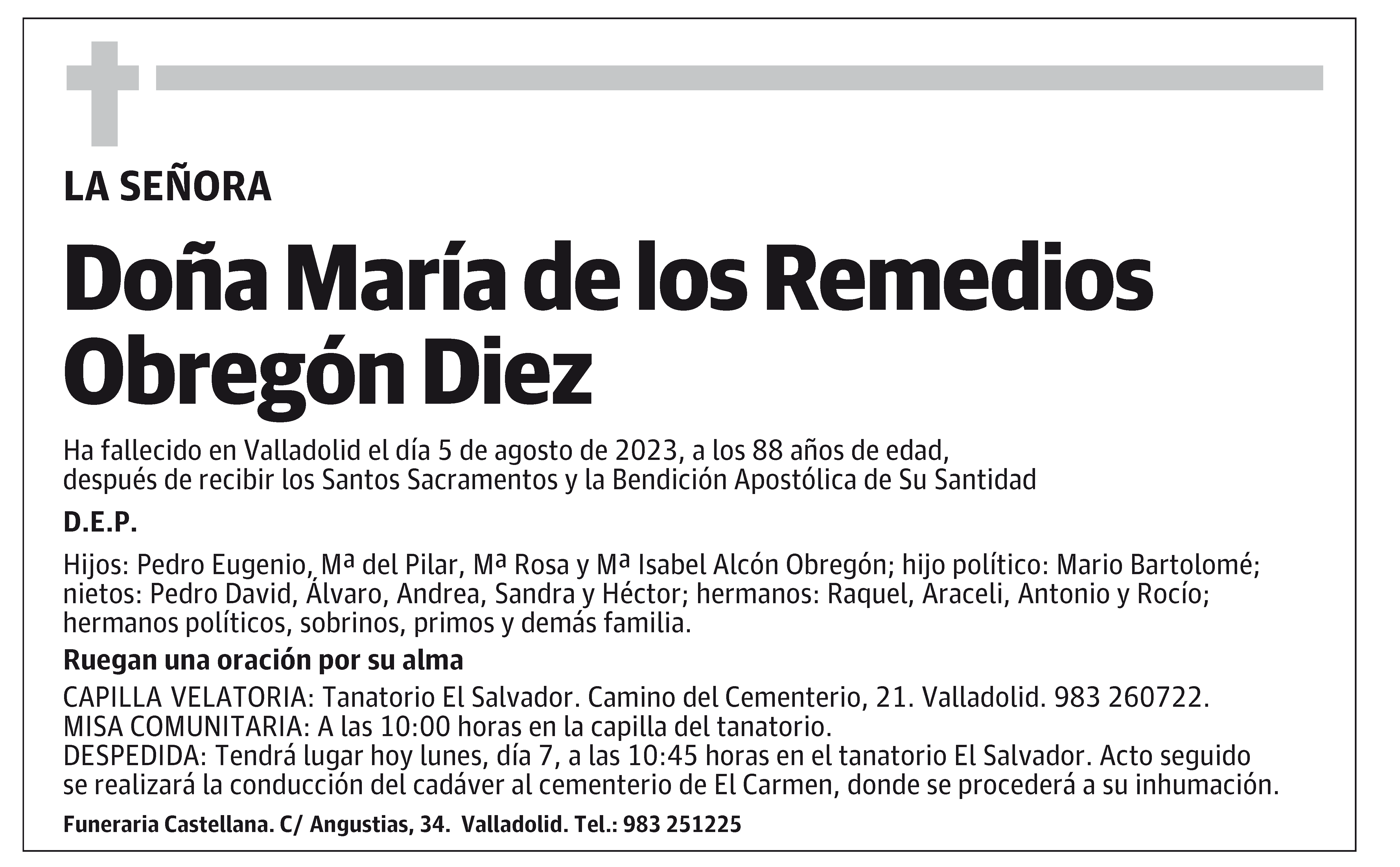 María de los Remedios Obregón Diez