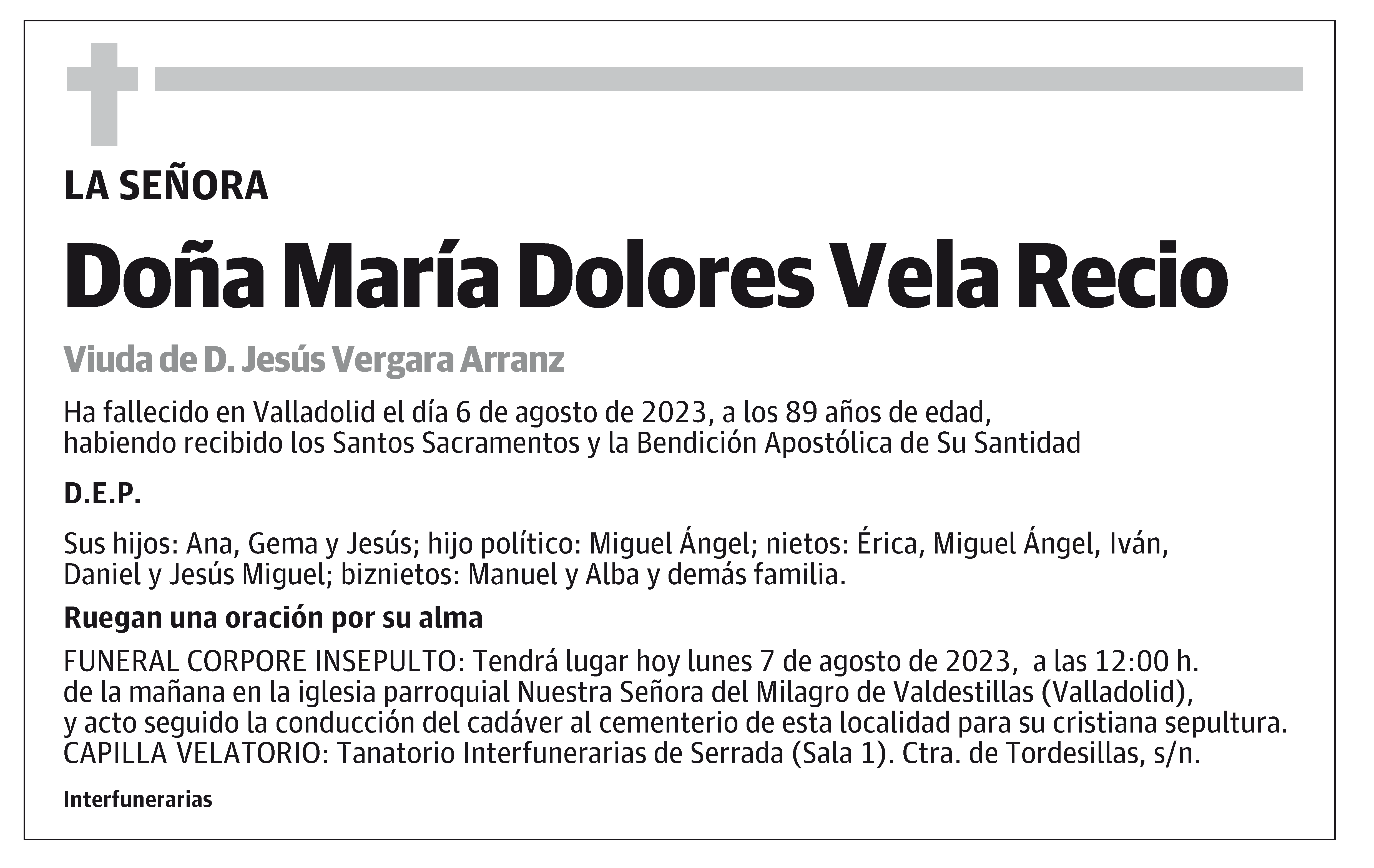 María Dolores Vela Recio