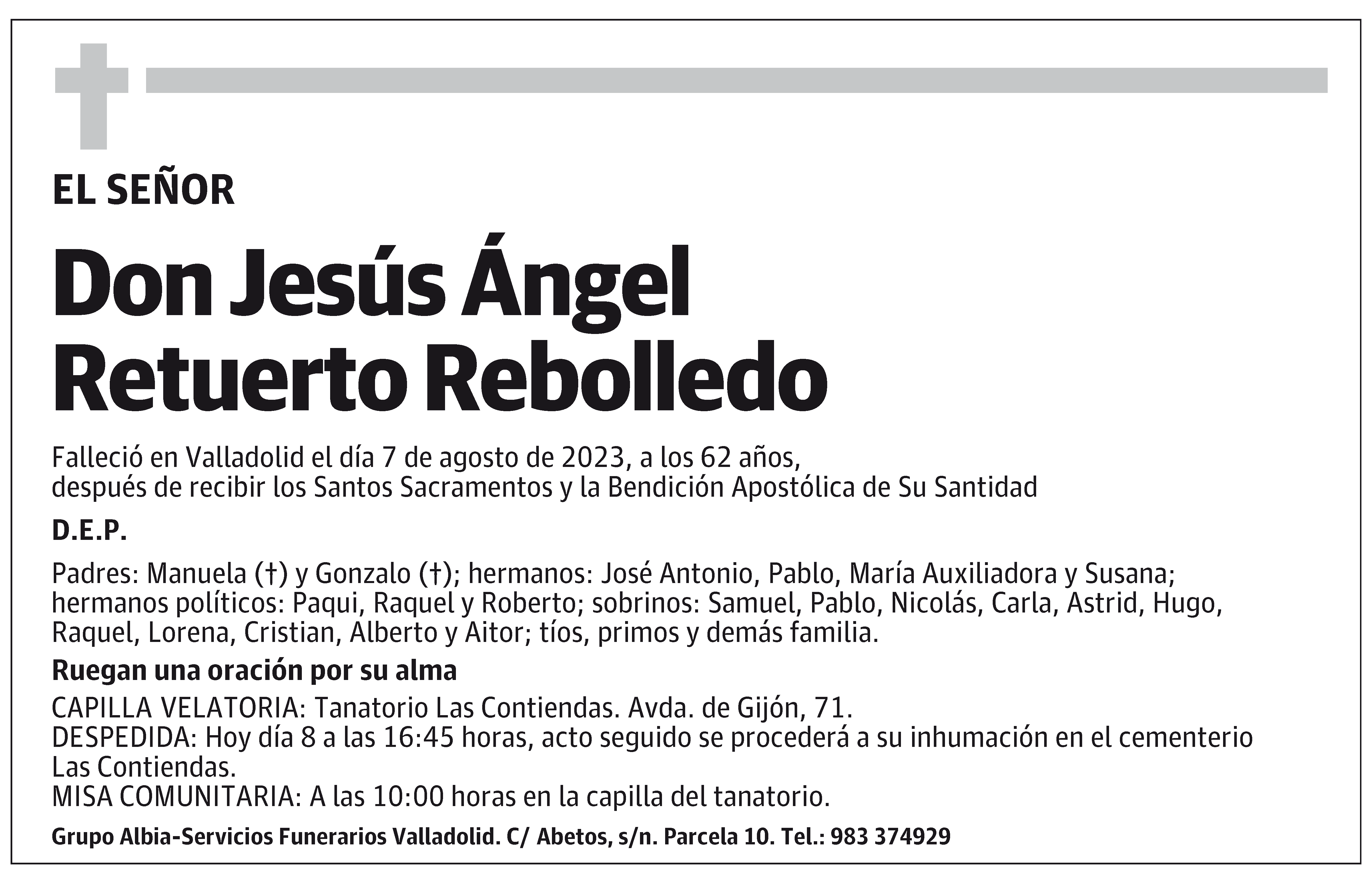 Jesús Ángel Retuerto Rebolledo
