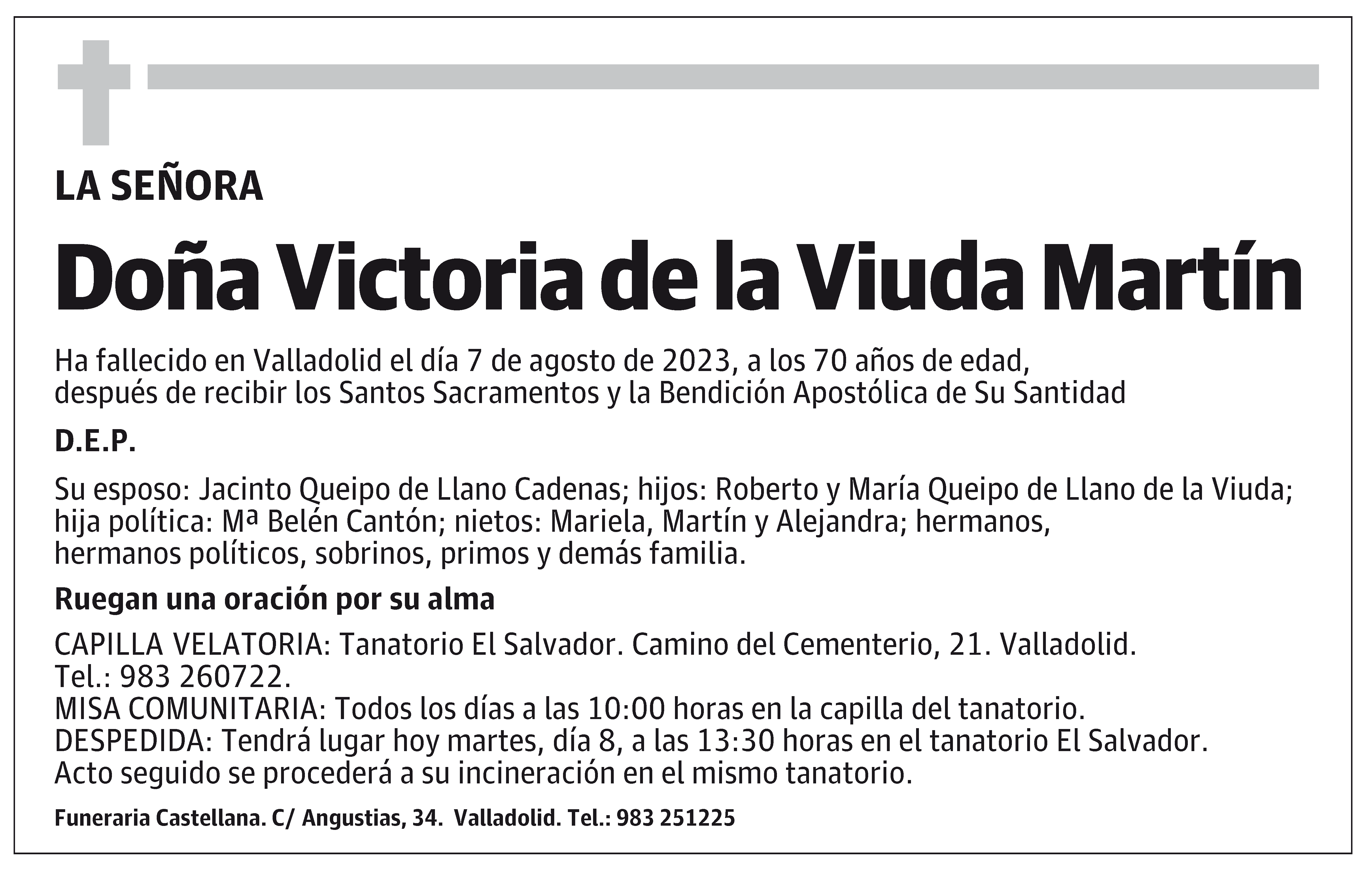 Victoria de la Viuda Martín