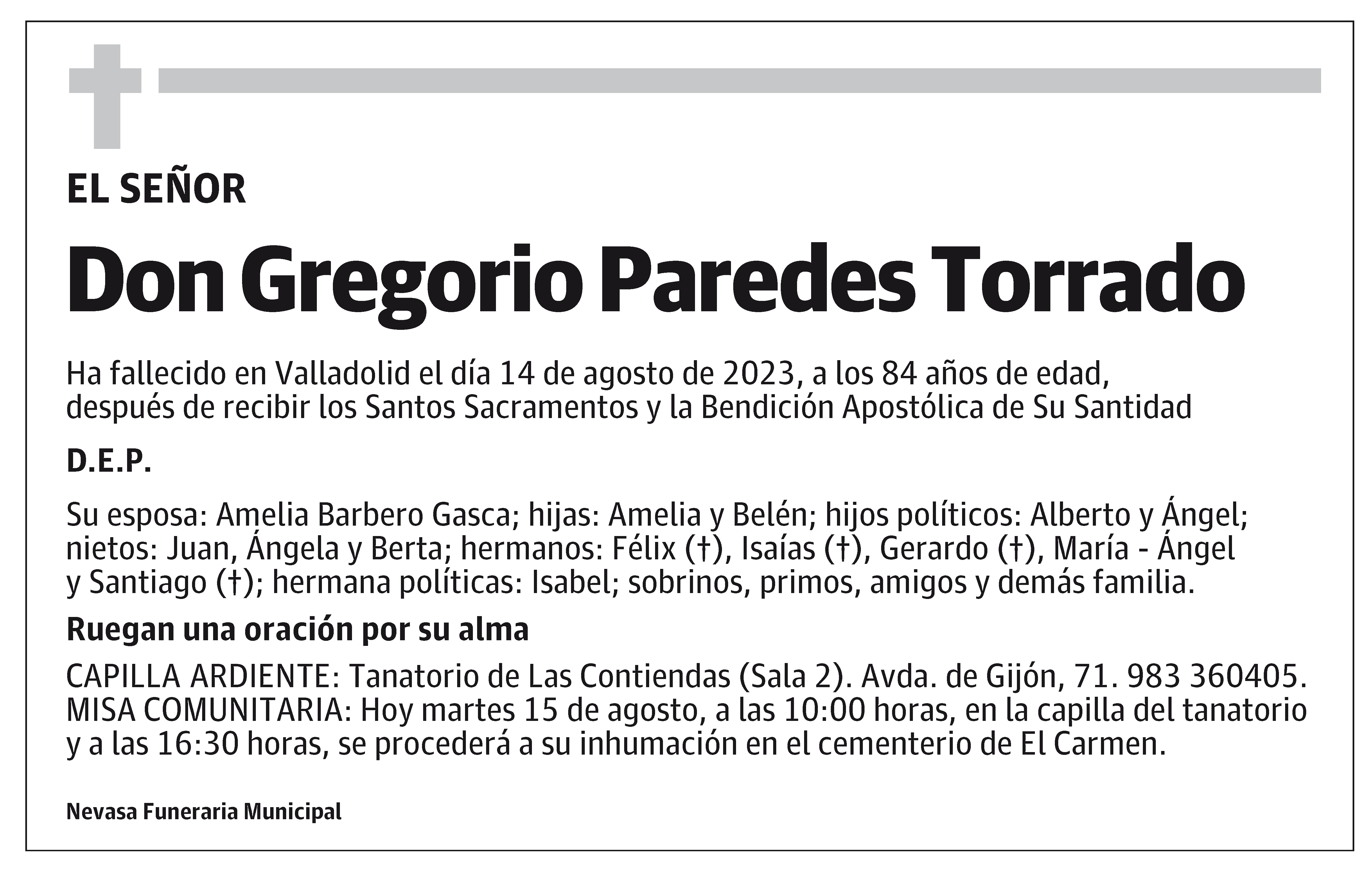 Gregorio Paredes Torrado