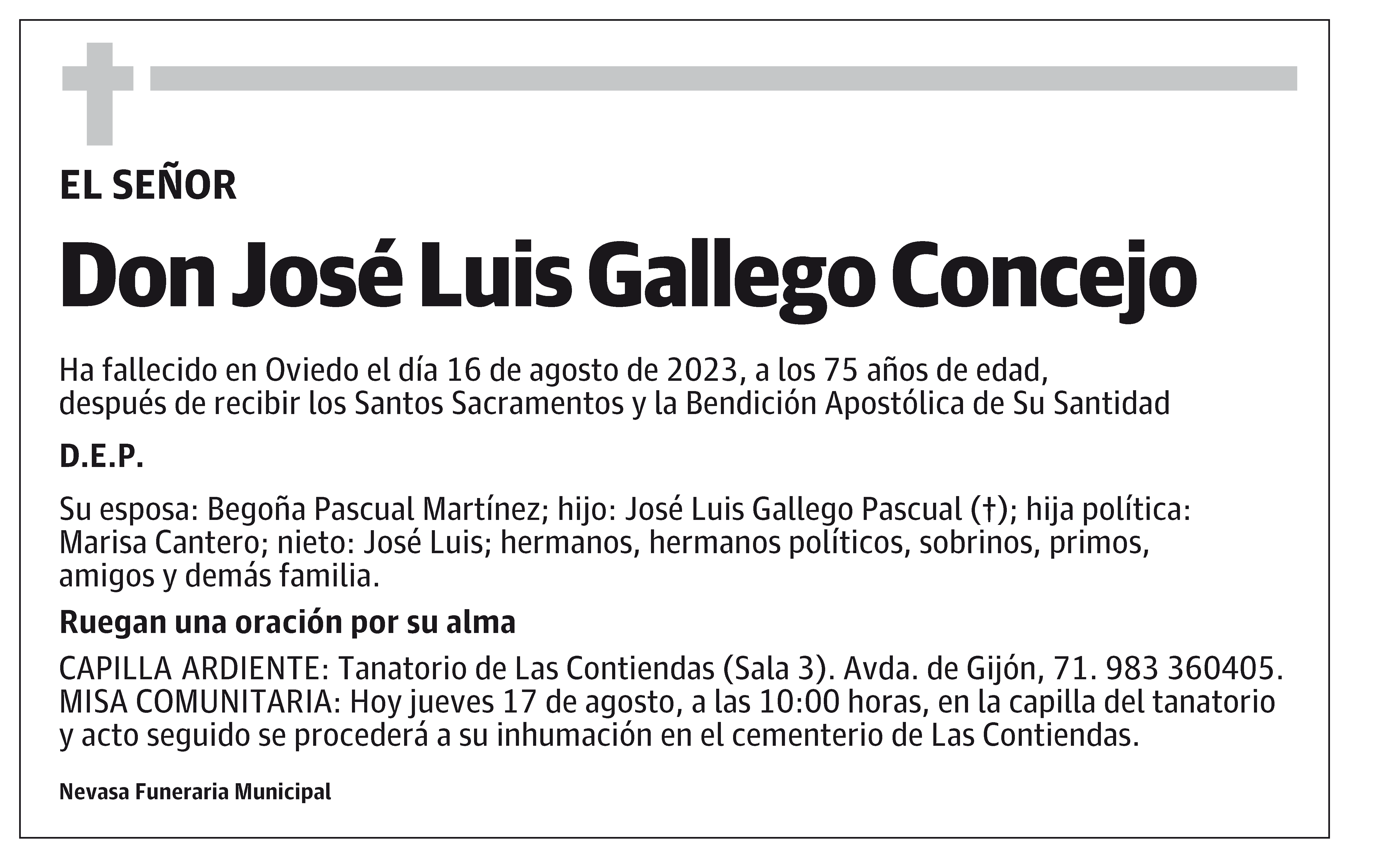 José Luis Gallego Concejo