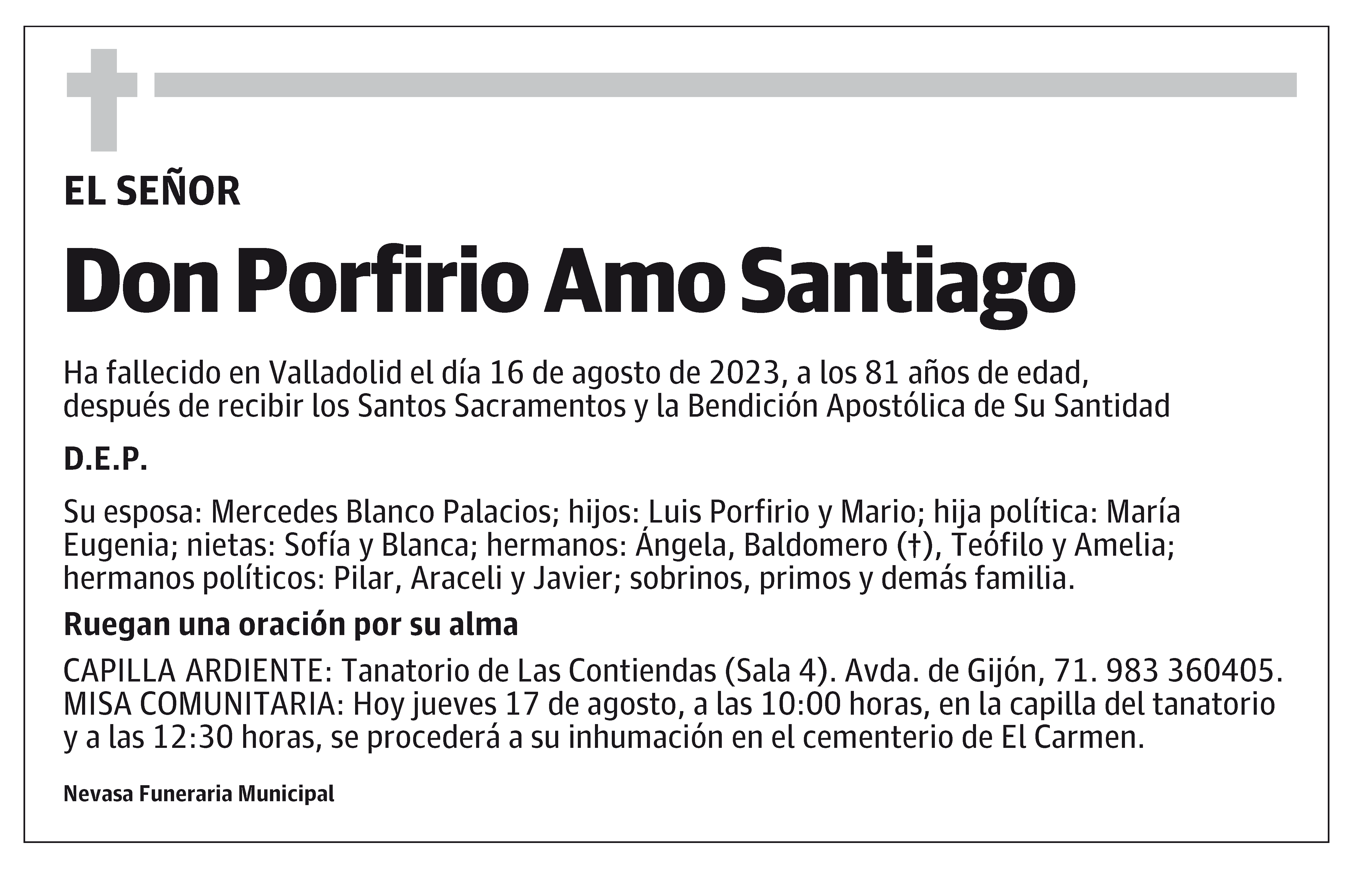 Porfirio Amo Santiago