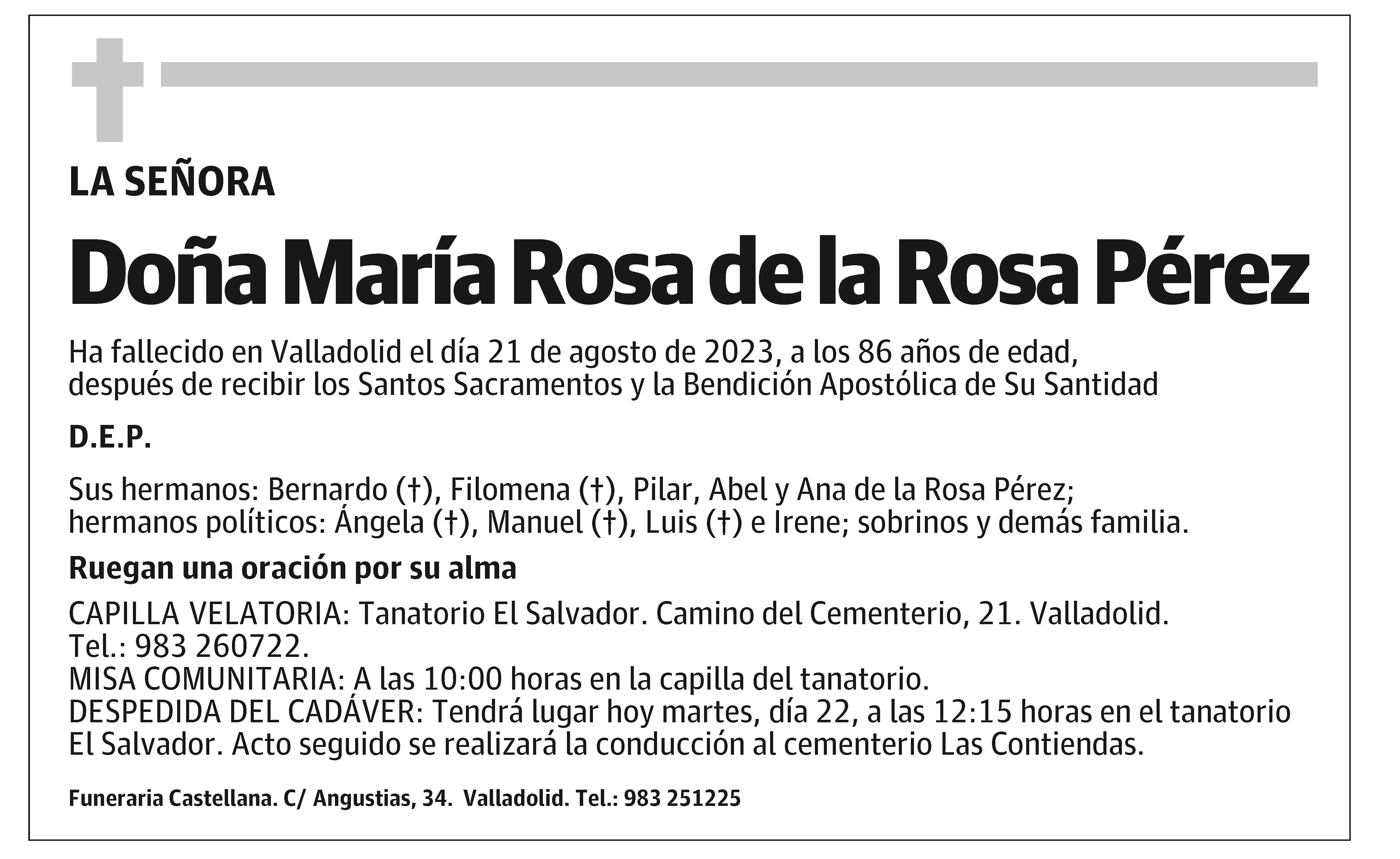 María Rosa de la Rosa Pérez