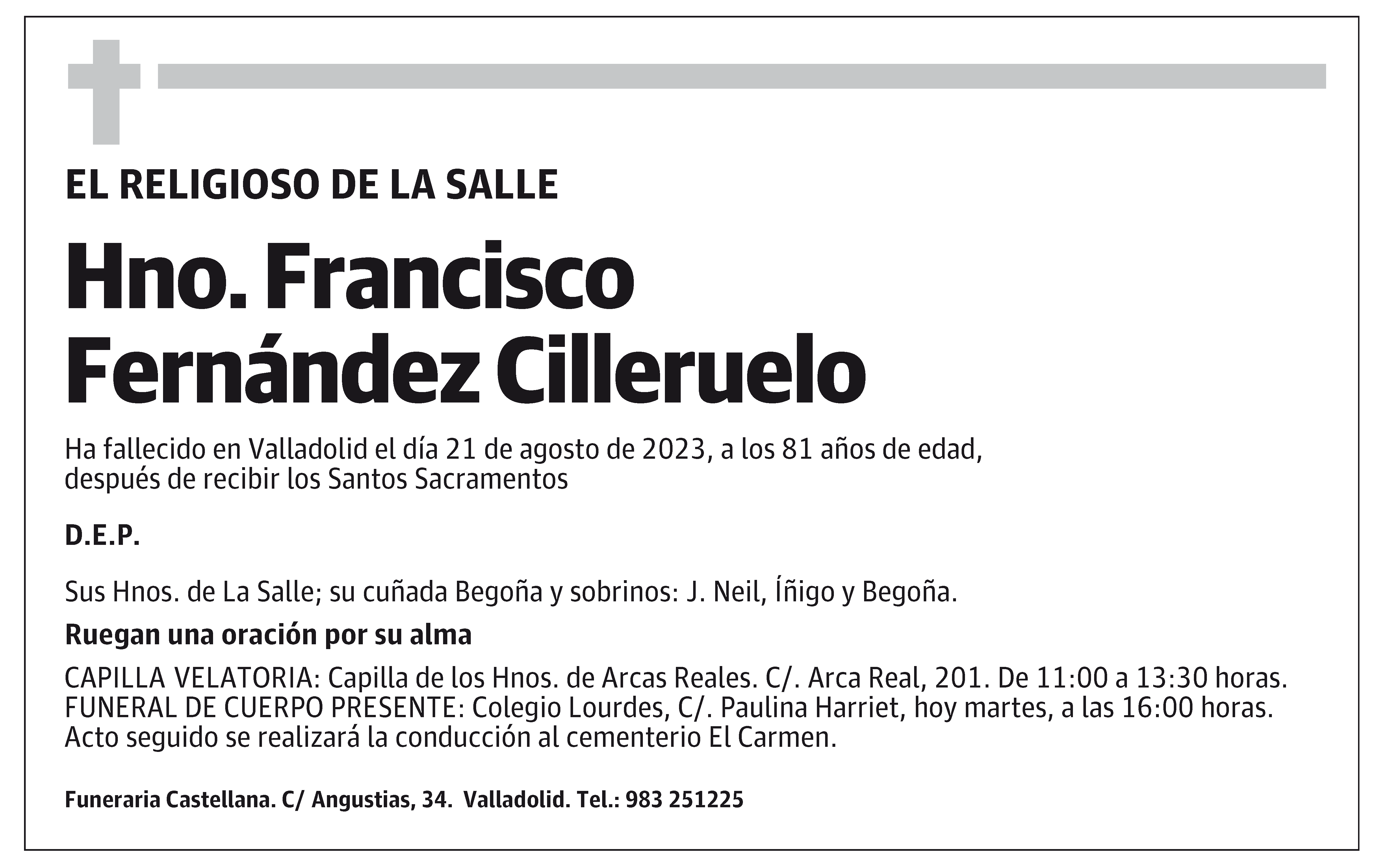 Hno. Francisco Fernández Cilleruelo