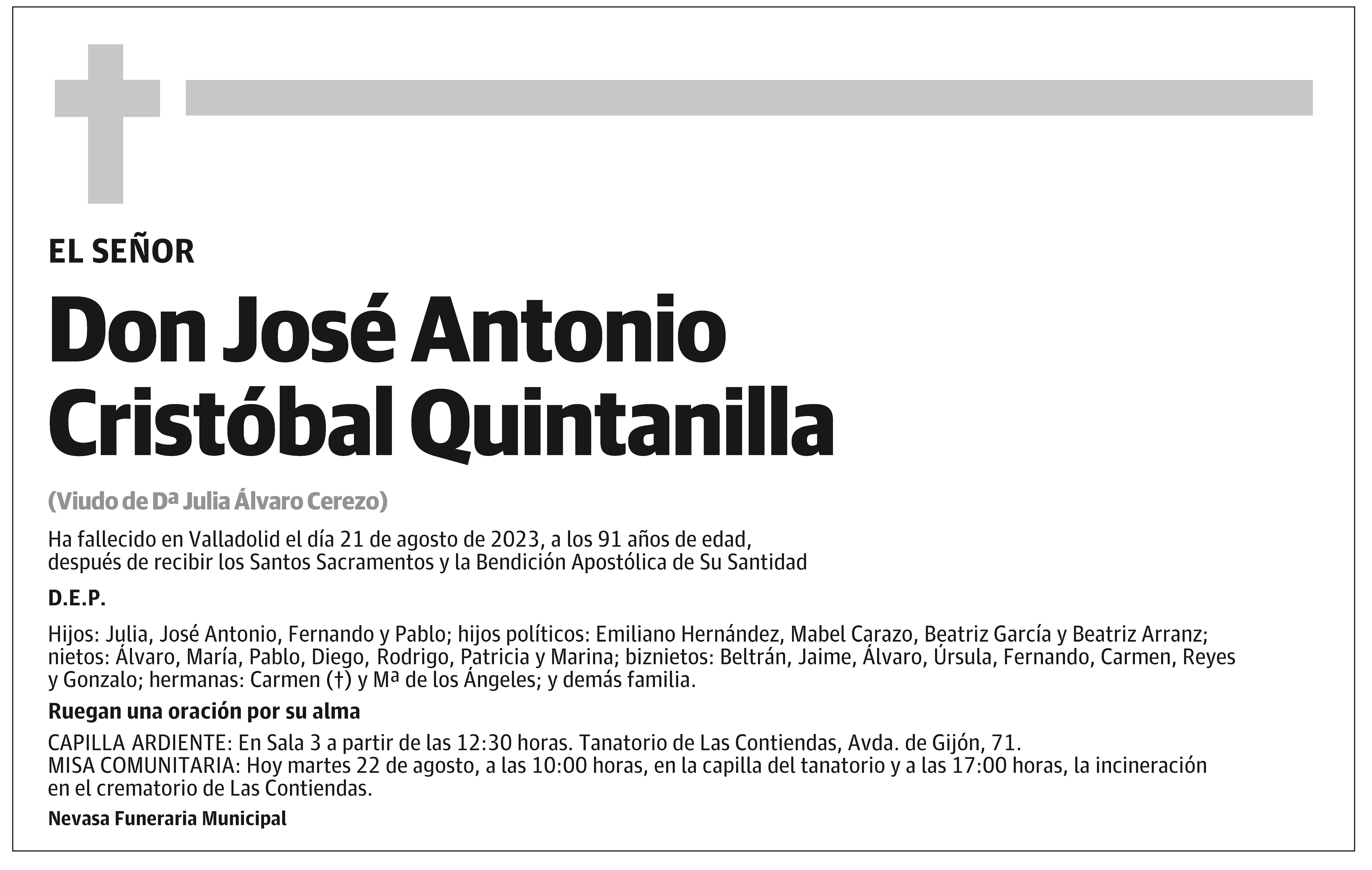 José Antonio Cristóbal Quintanilla
