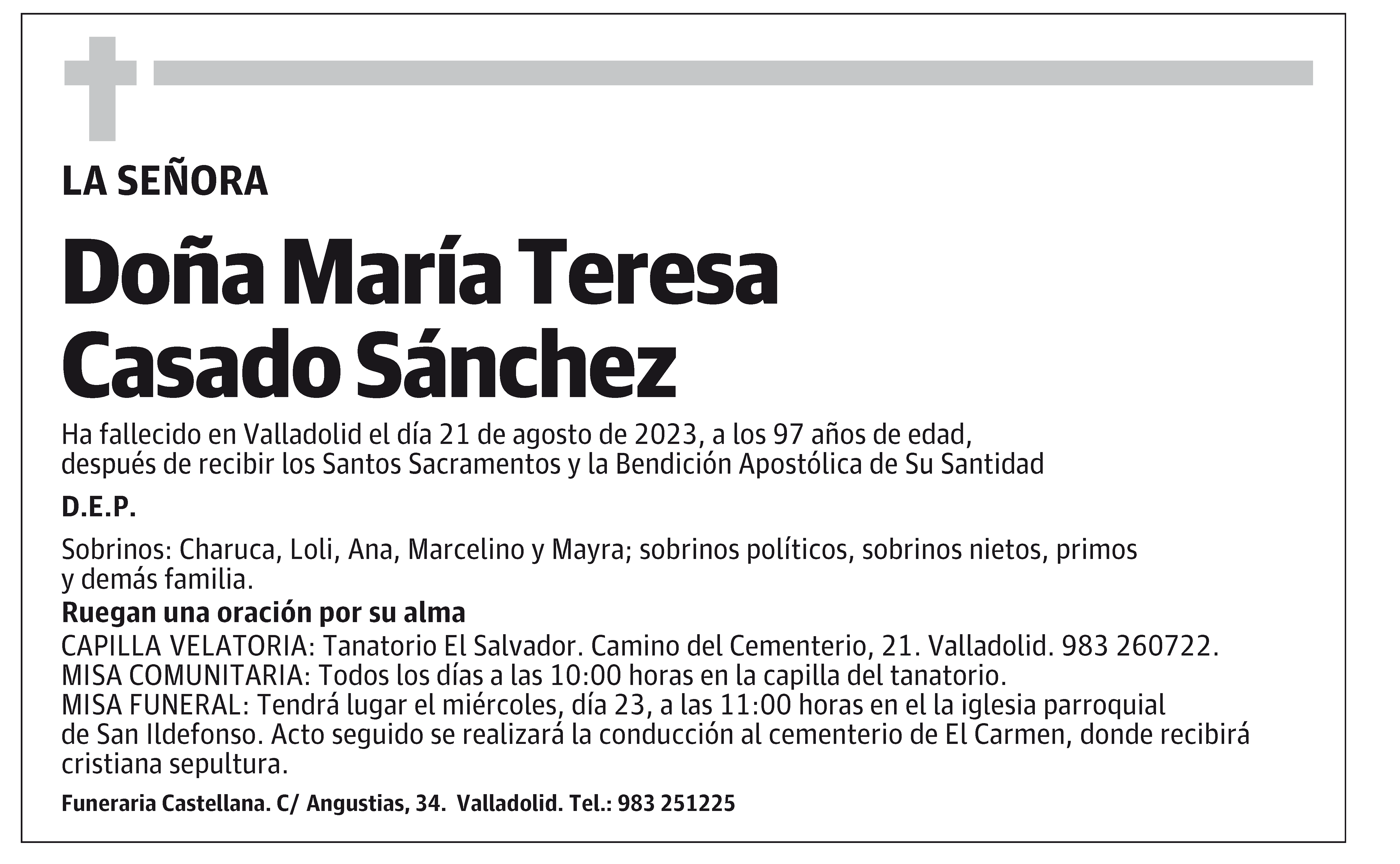 María Teresa Casado Sánchez