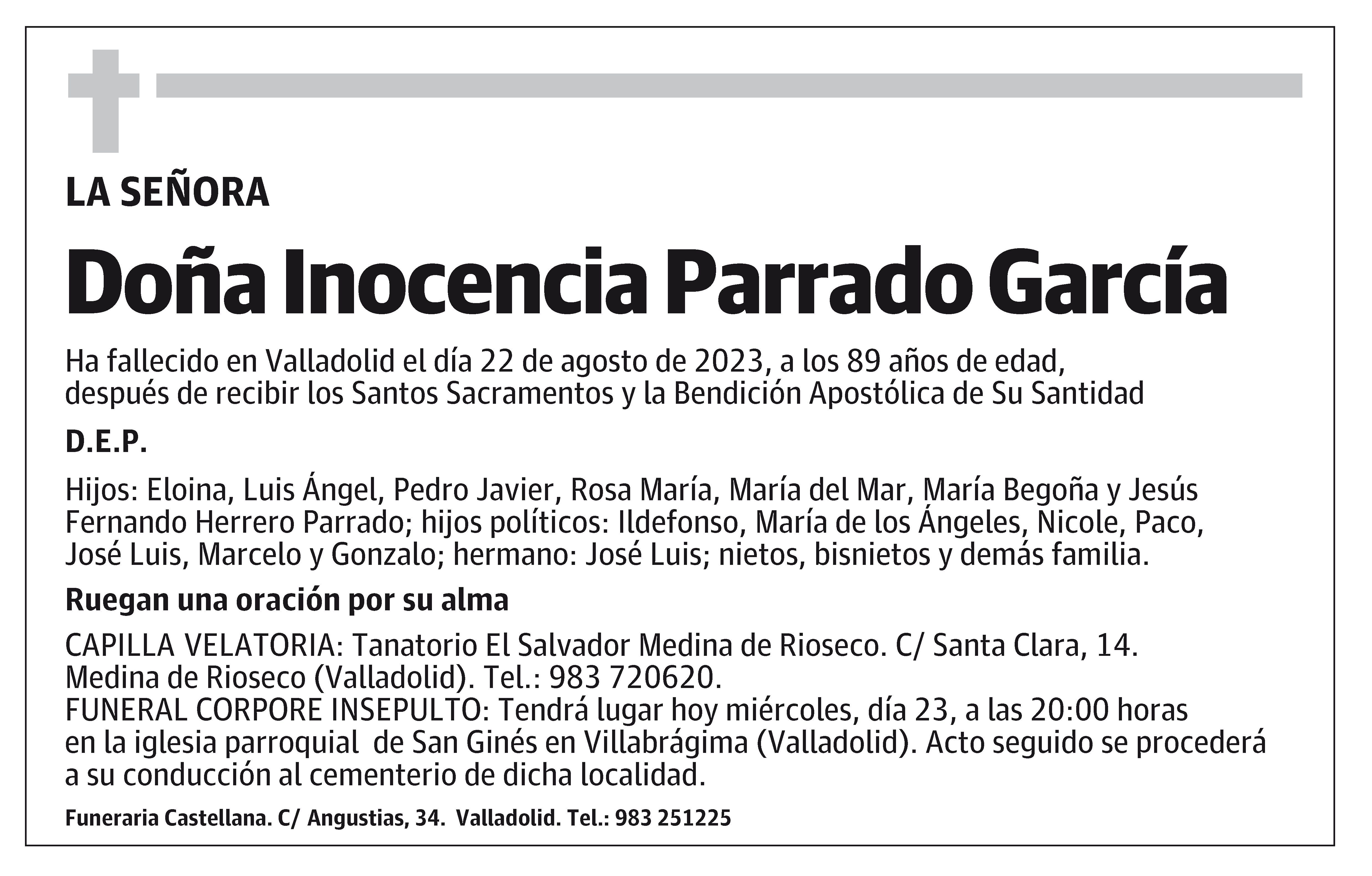 Inocencia Parrado García