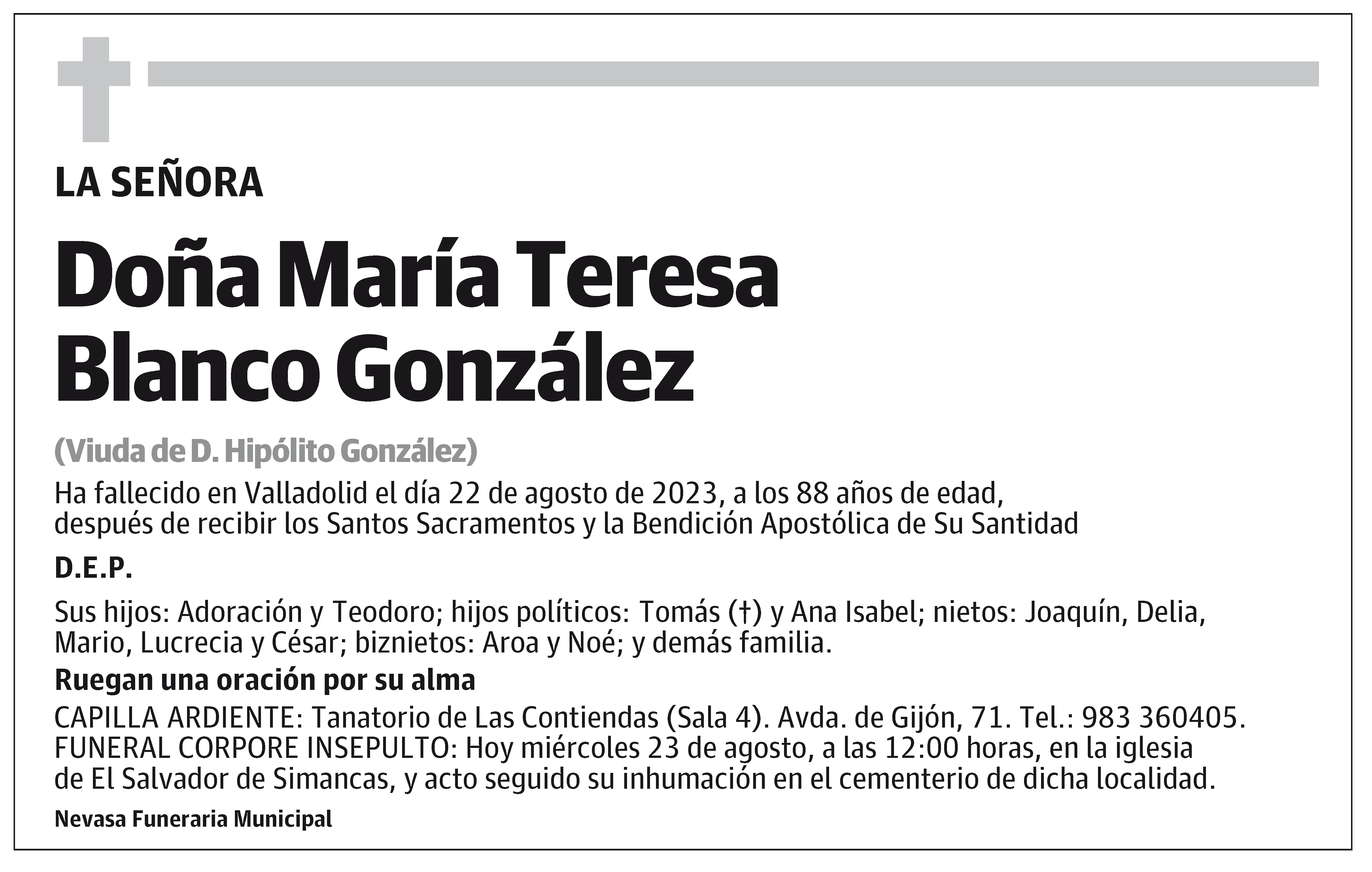 María Teresa Blanco González