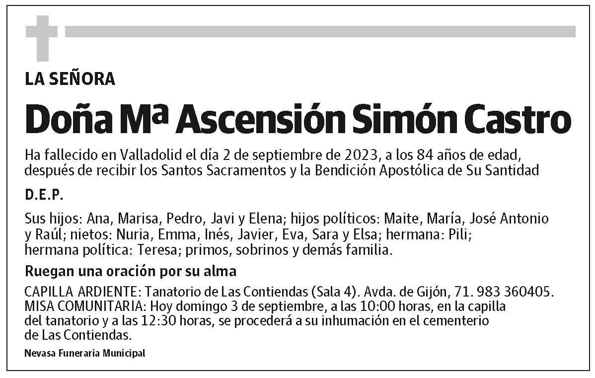 Mª Ascensión Simón Castro