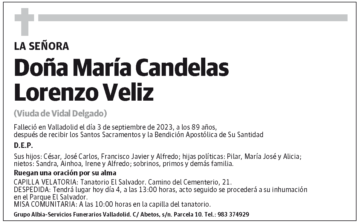 María Candelas Lorenzo Veliz