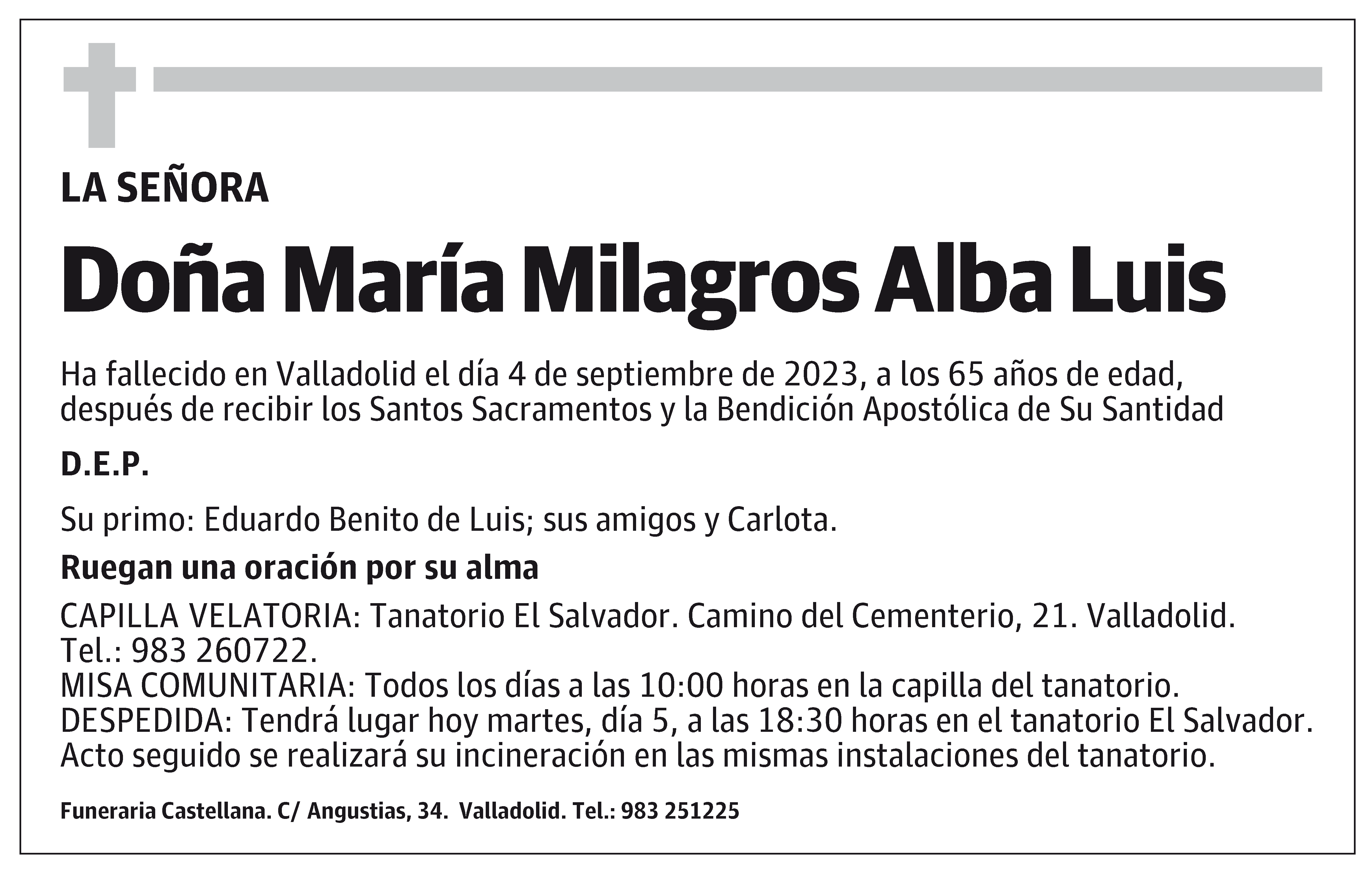 María Milagros Alba Luis