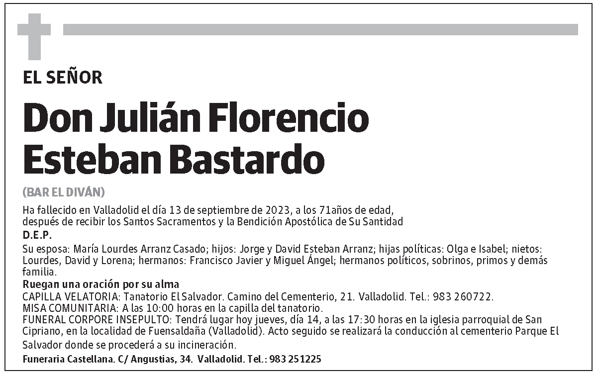 Julián Florencio Esteban Bastardo