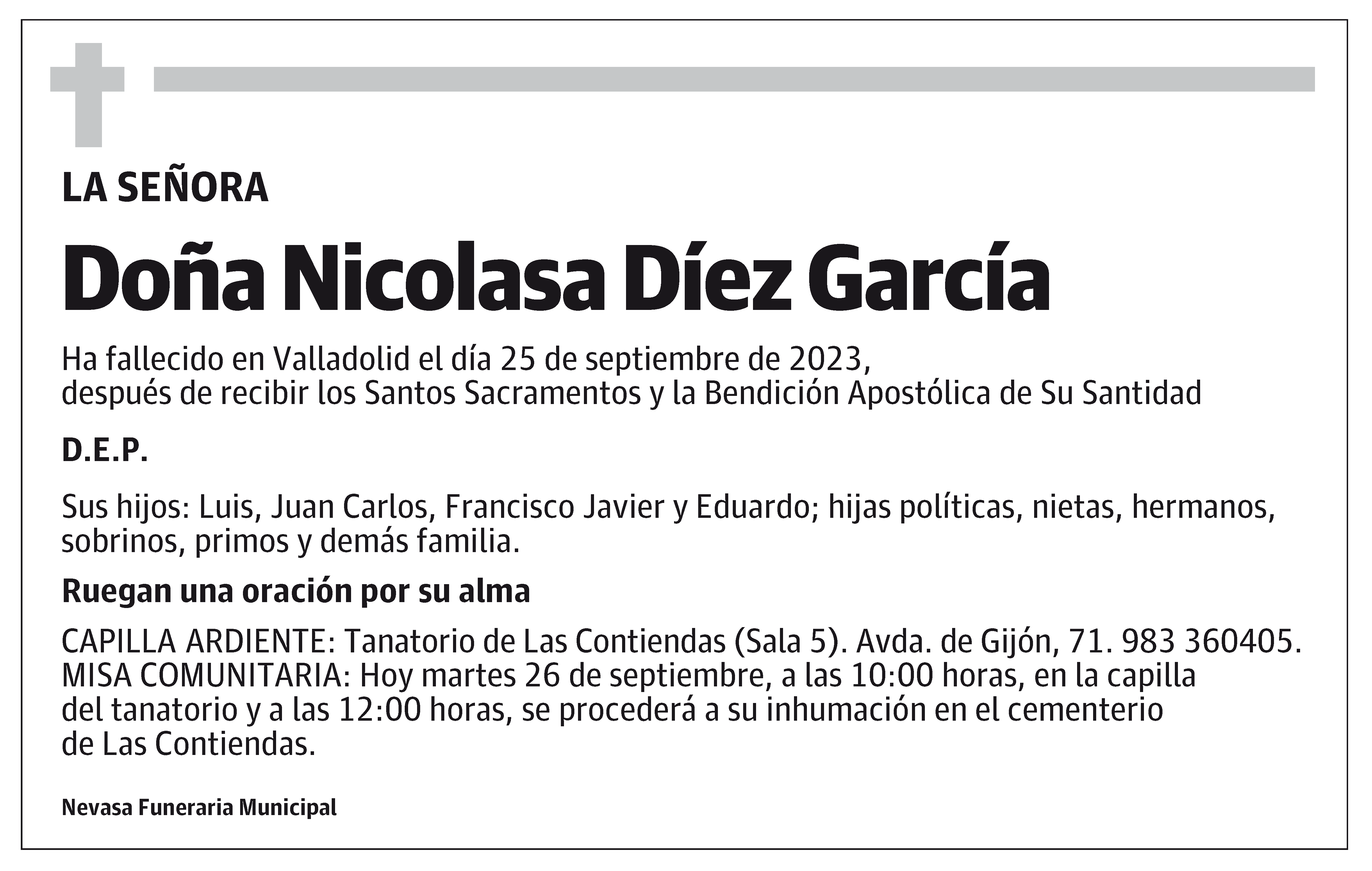 Nicolasa Díez García