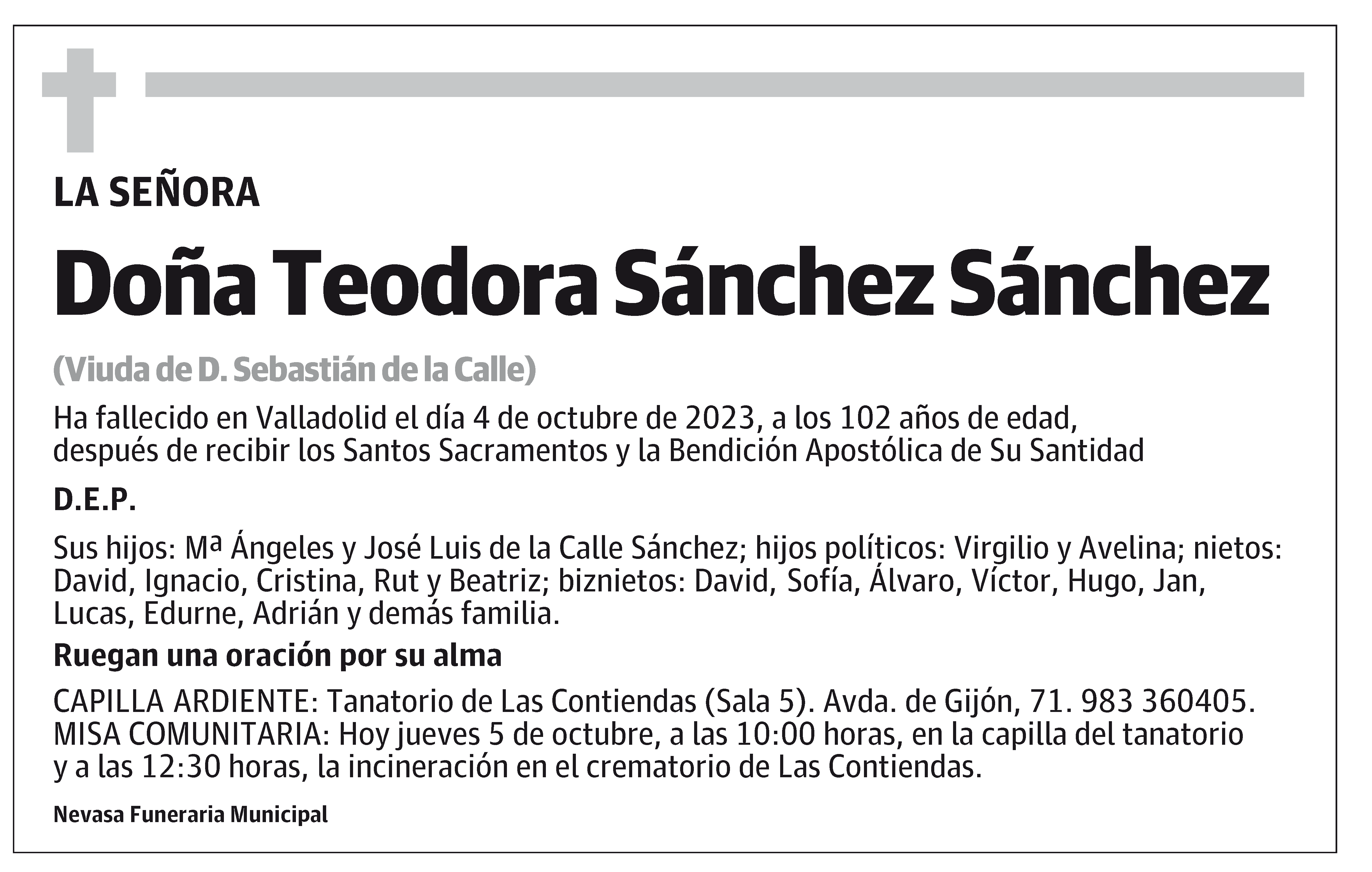 Teodora Sánchez Sánchez