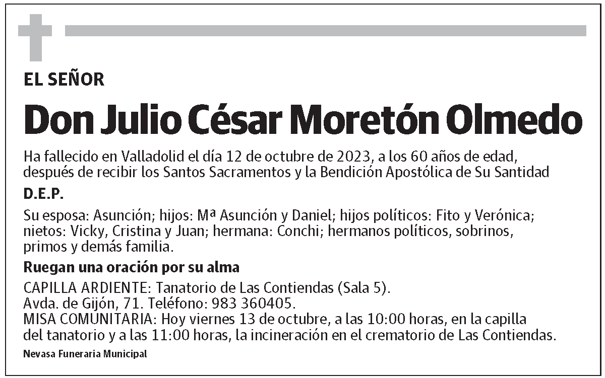 Julio César Moretón Olmedo