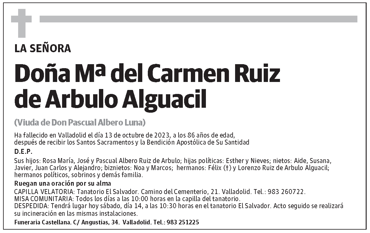 Mª del Carmen Ruiz de Arbulo Alguacil