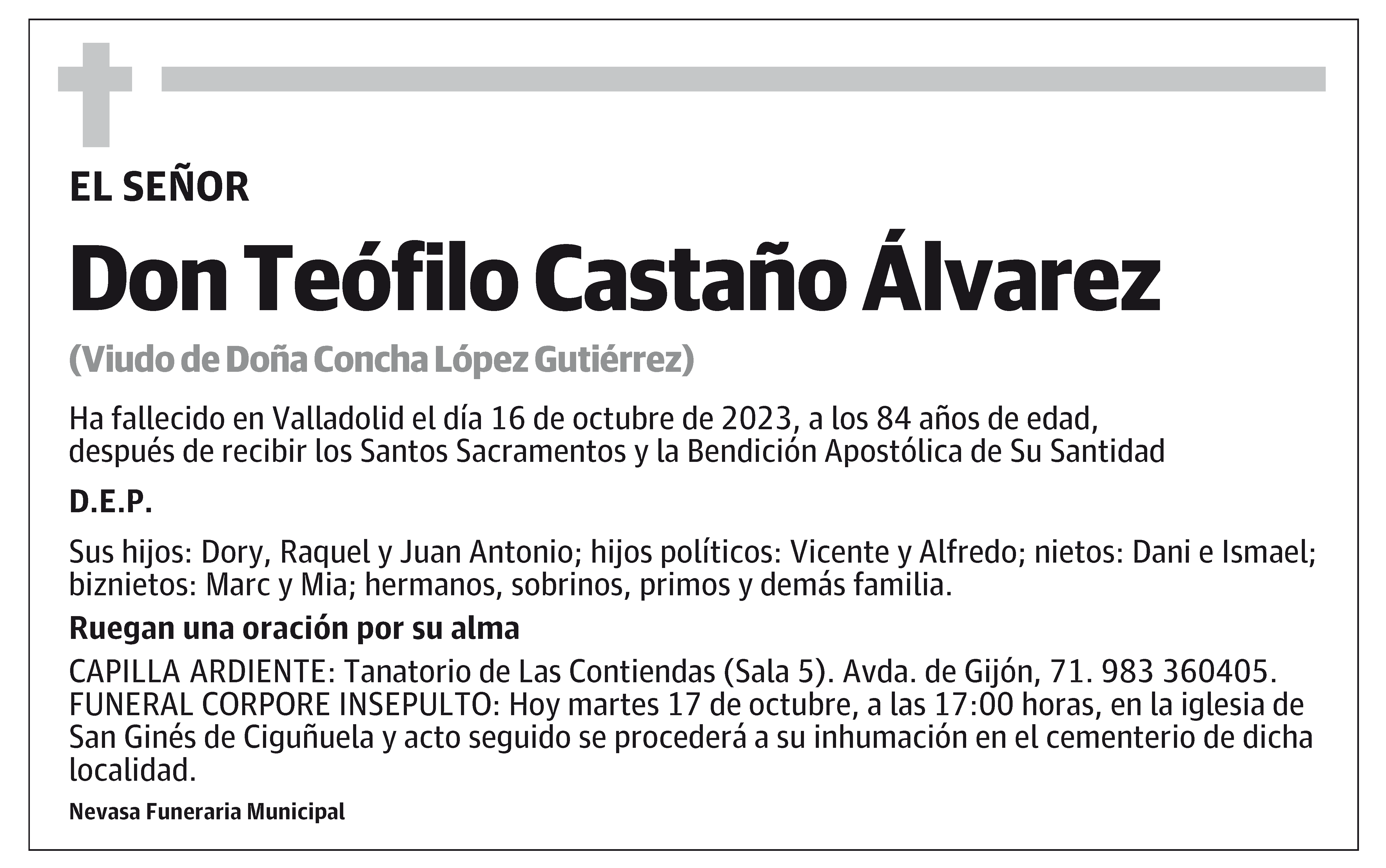 Teófilo Castaño Álvarez