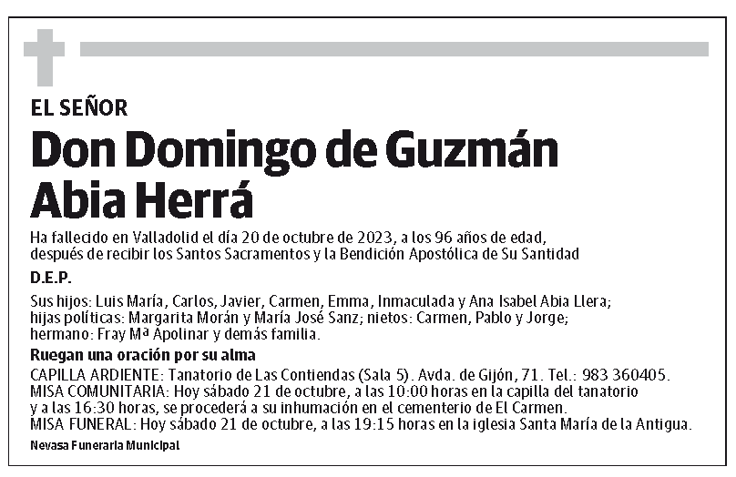 Domingo de Guzmán Abia Herrá