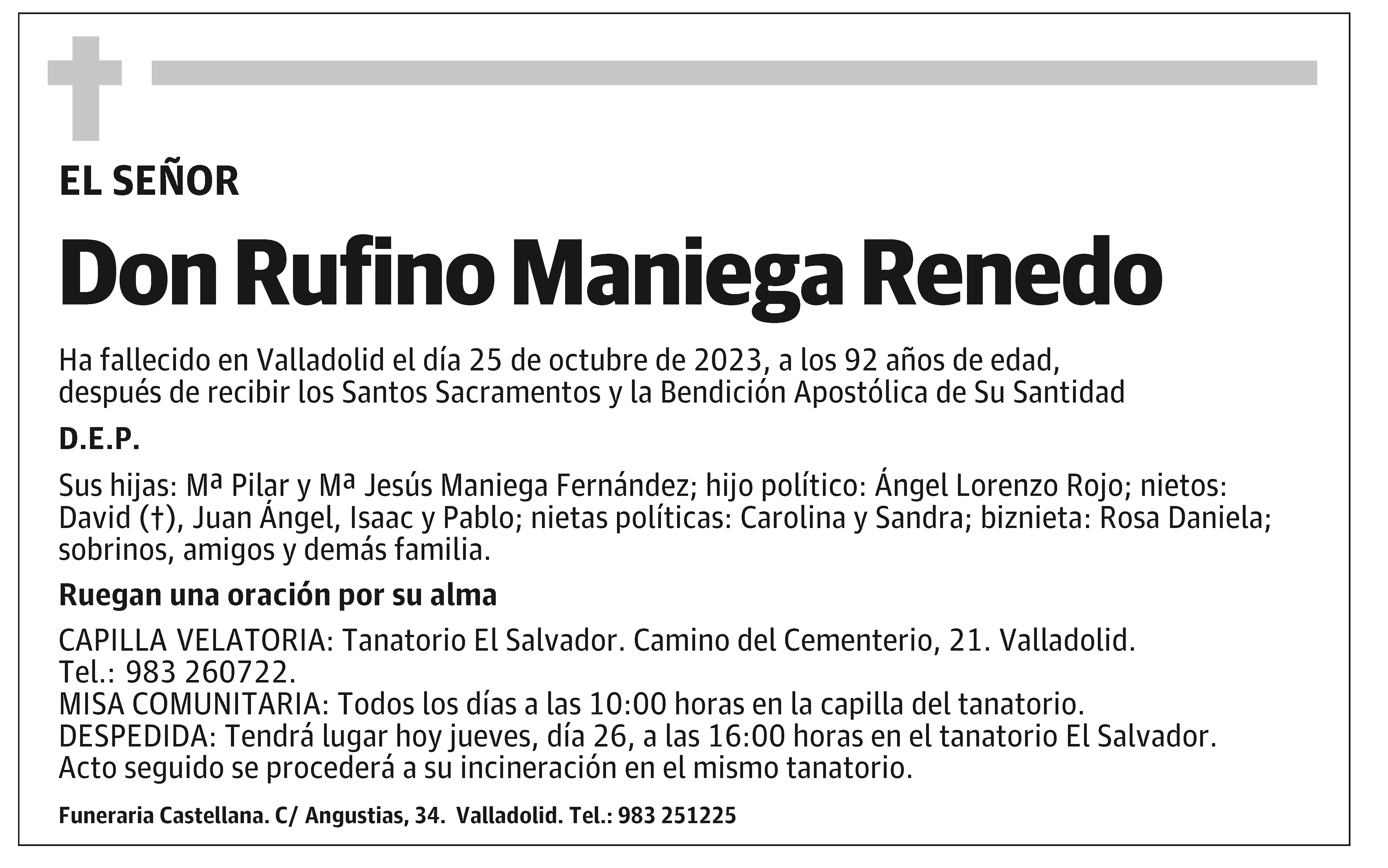 Rufino Maniega Renedo