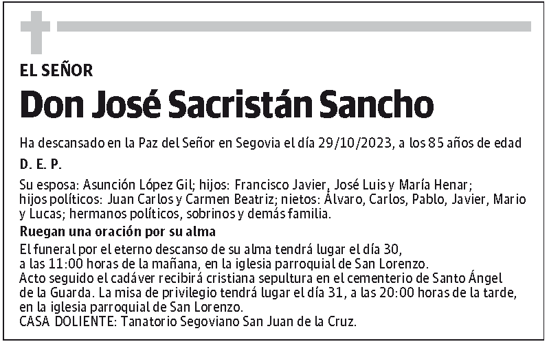 José Sacristán Sancho