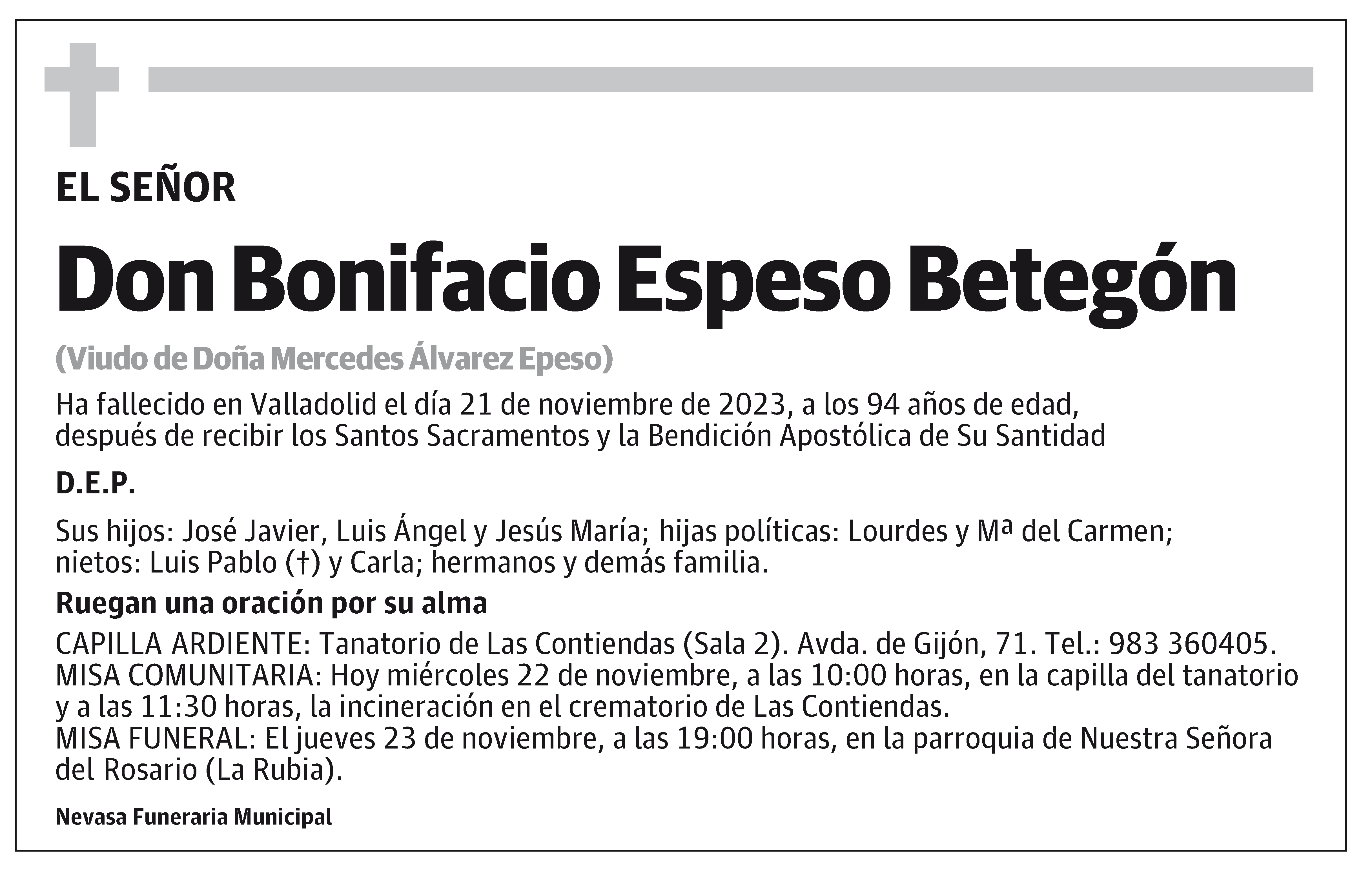 Bonifacio Espeso Betegón