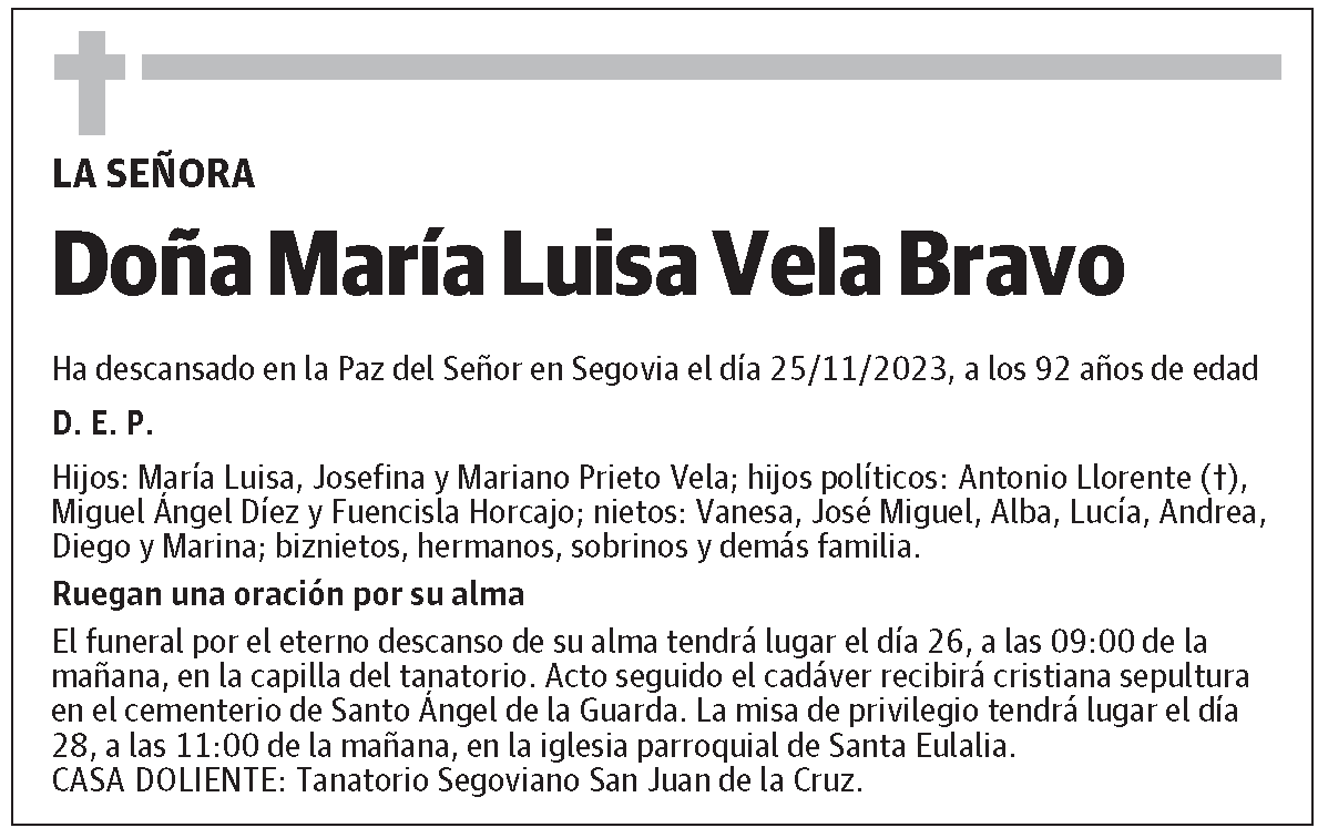 María Luisa Vela Bravo