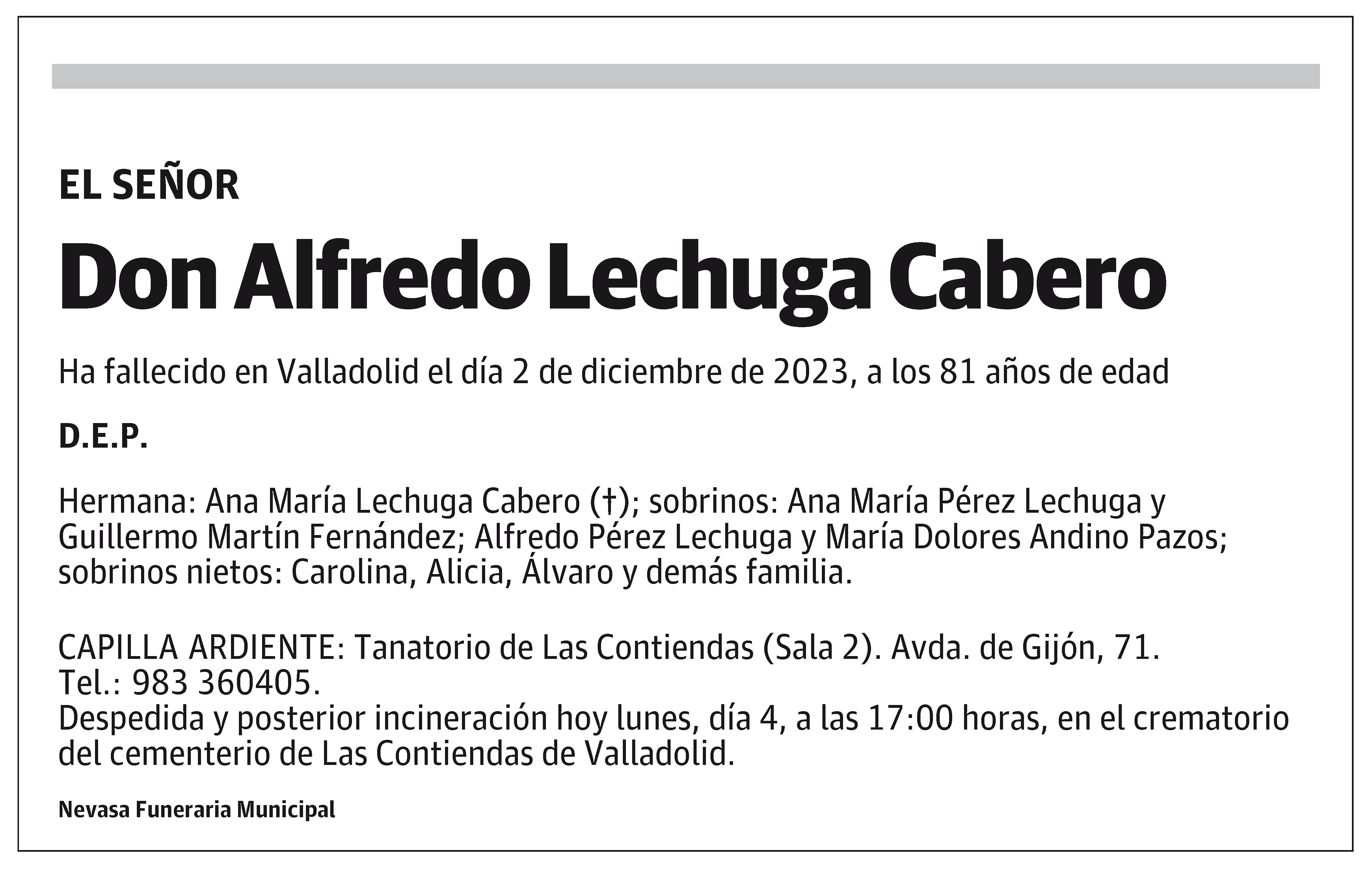 Alfredo Lechuga Cabero