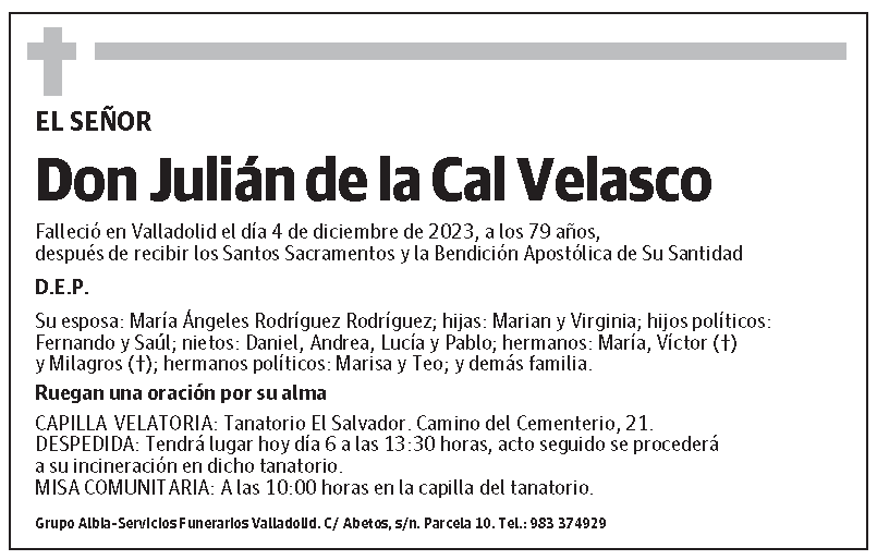 Julián de la Cal Velasco