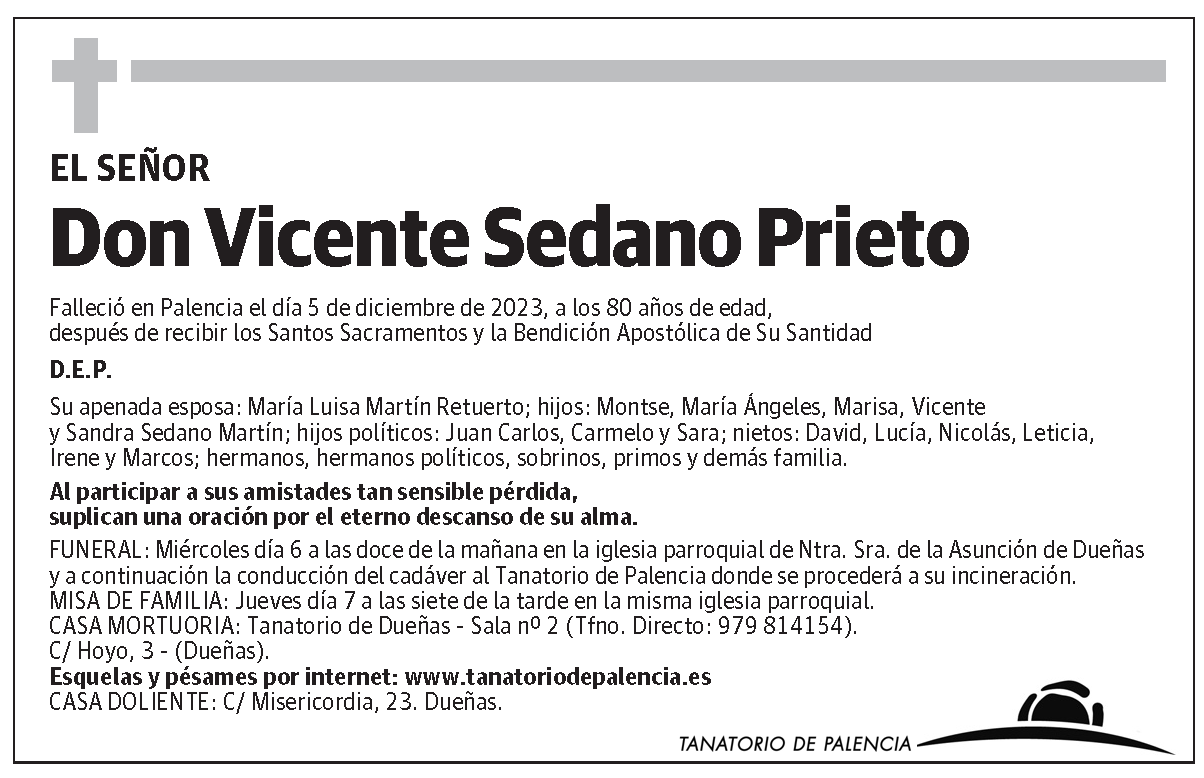 Vicente Sedano Prieto