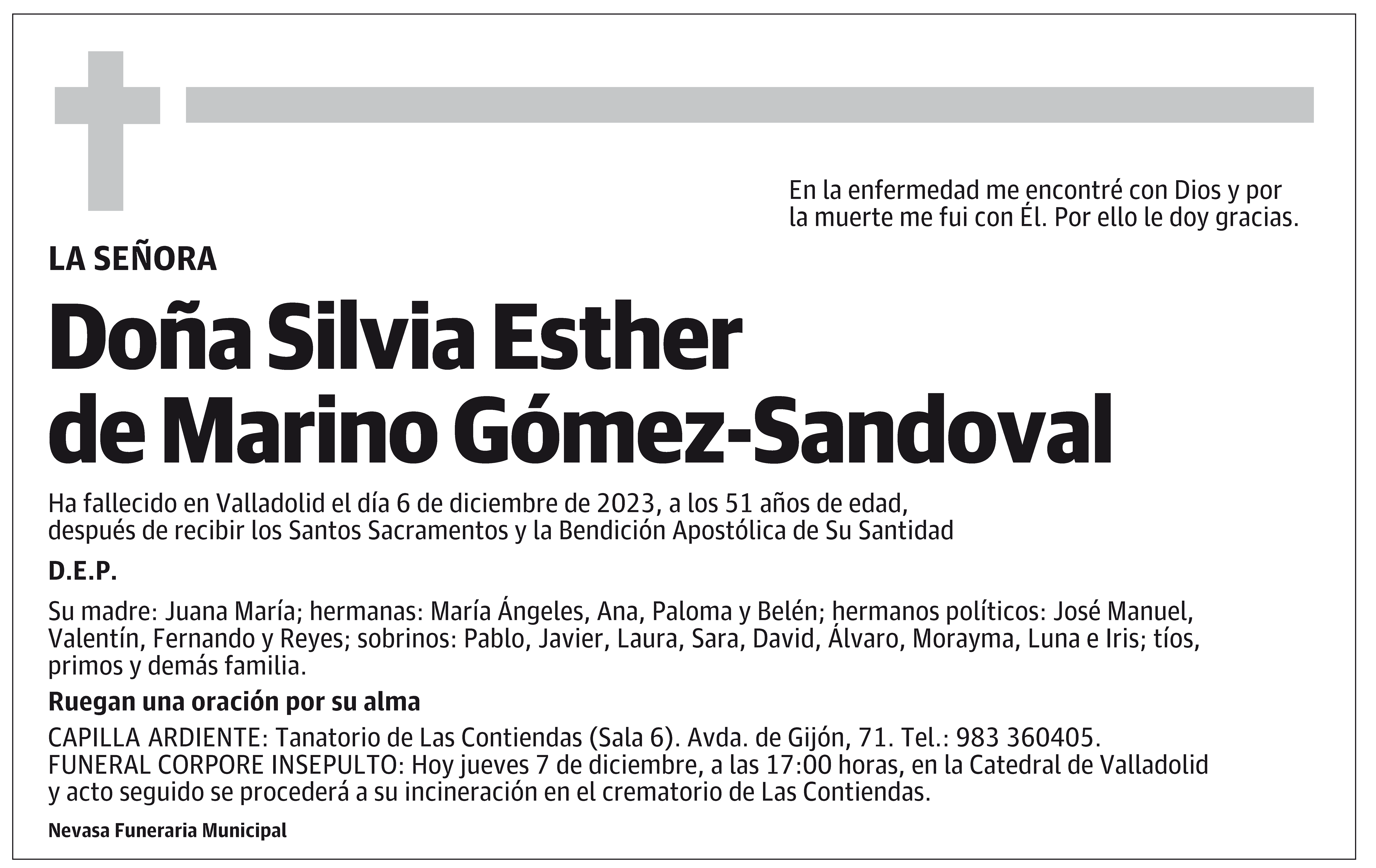 Silvia Esther de Marino Gómez-Sandoval