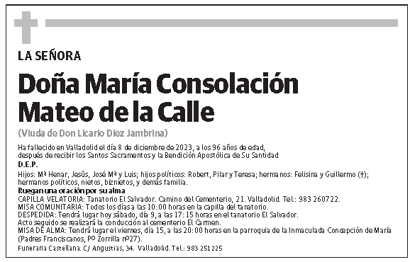 María Consolación Mateo de la Calle