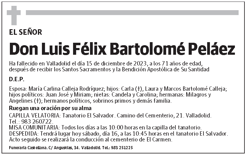 Luis Félix Bartolomé Peláez