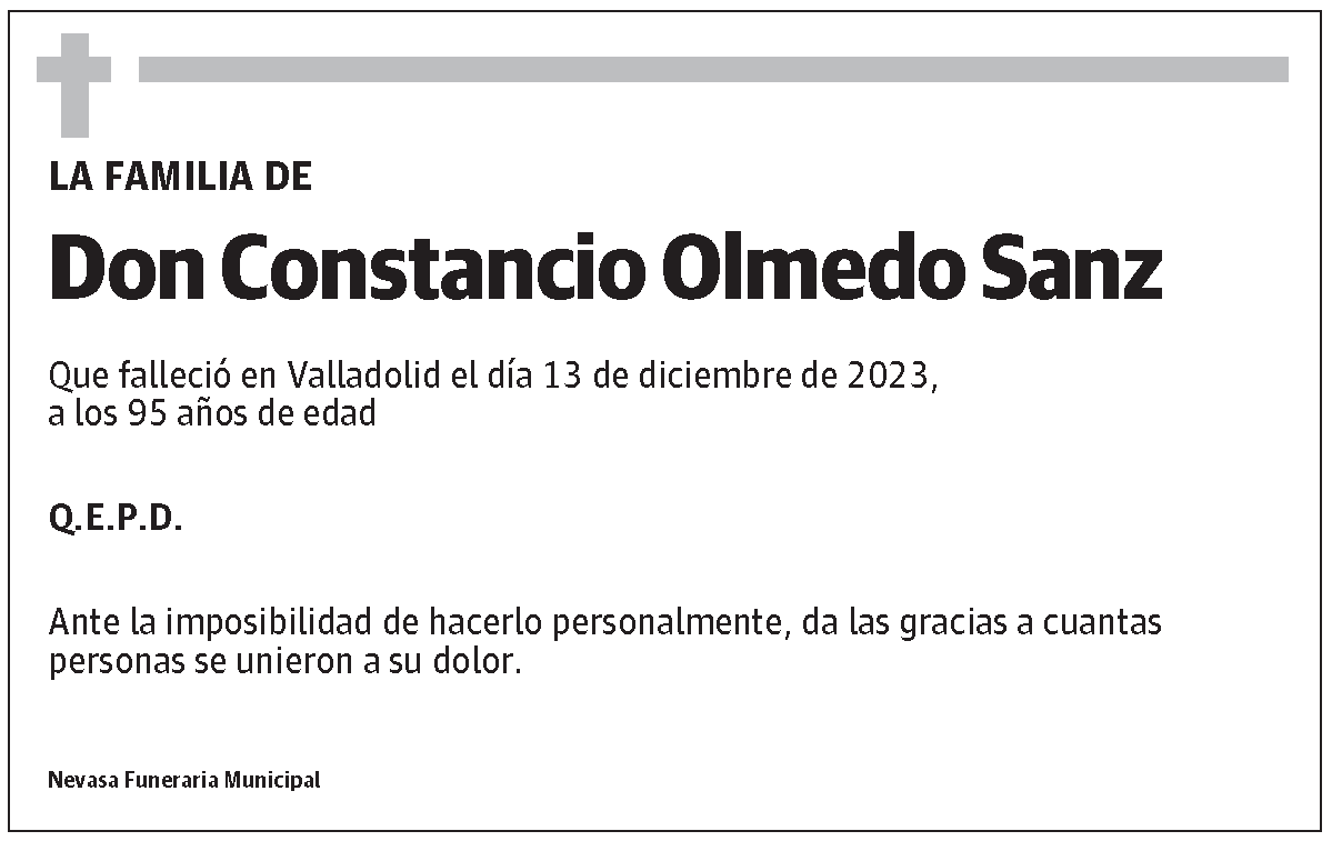Constancio Olmedo Sanz