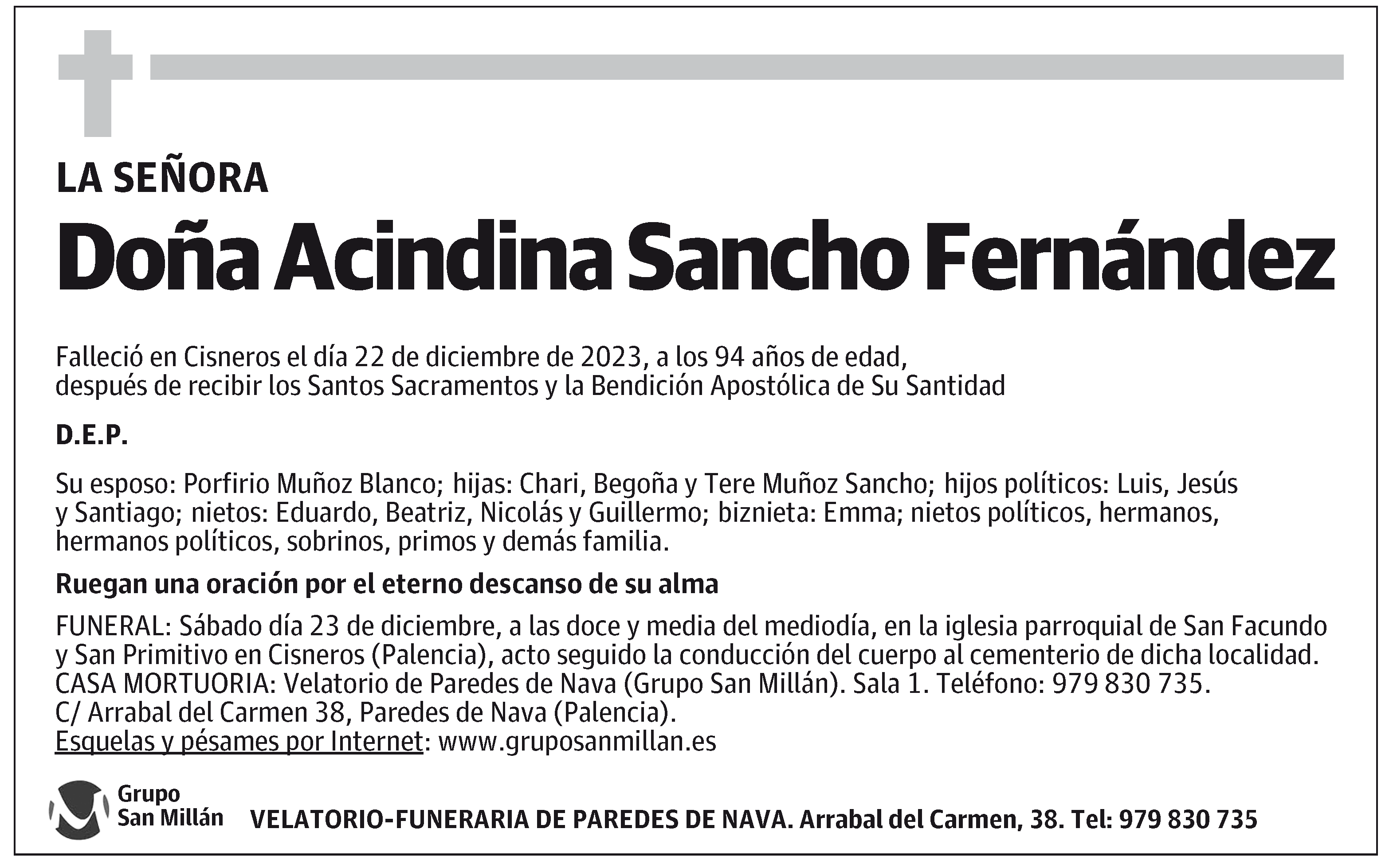 Acindina Sancho Fernández