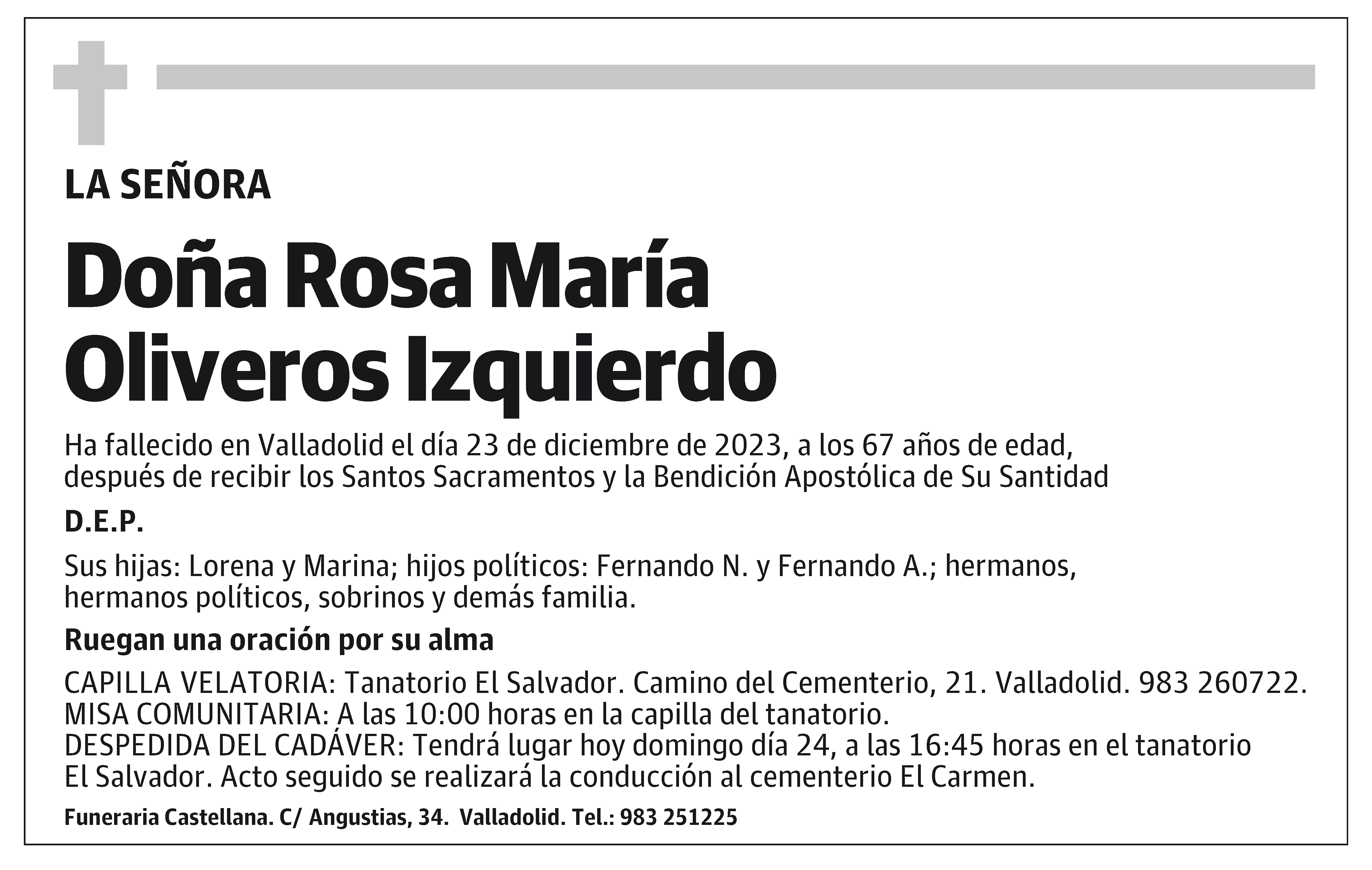 Rosa María Oliveros Izquierdo