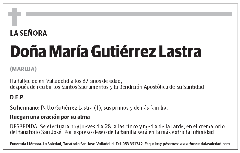 María Gutiérrez Lastra