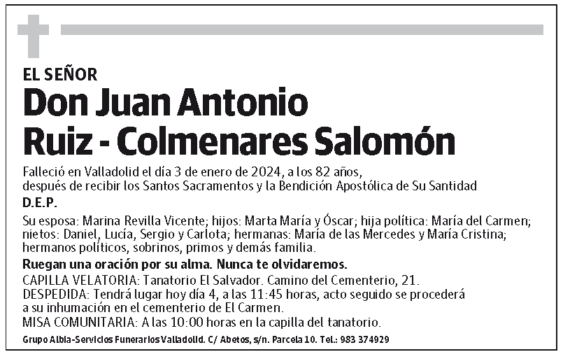 Juan Antonio Ruiz - Colmenares Salomón