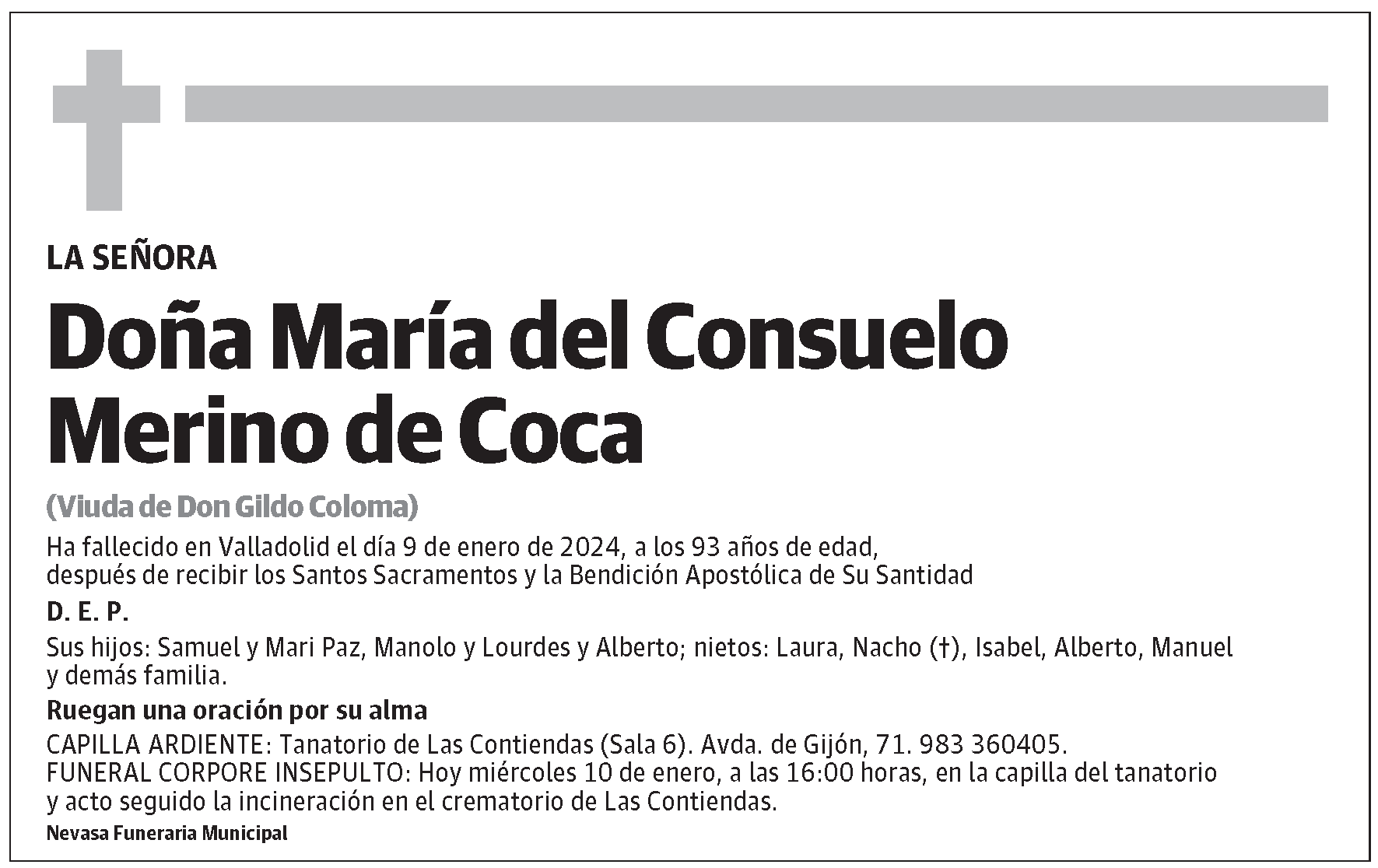 María del Consuelo Merino de Coca