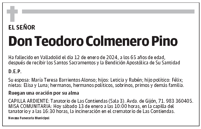 Teodoro Colmenero Pino