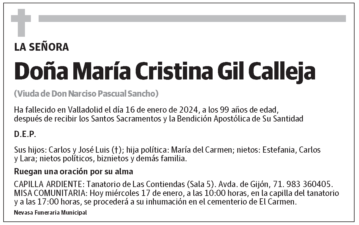 María Cristina Gil Calleja
