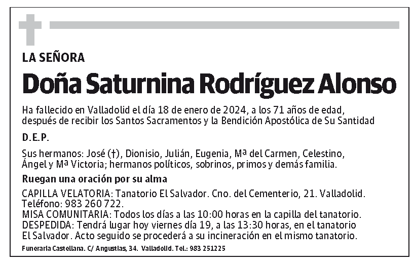 Saturnina Rodríguez Alonso