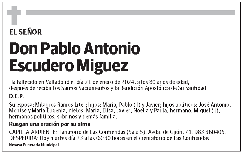 Pablo Antonio Escudero Miguez