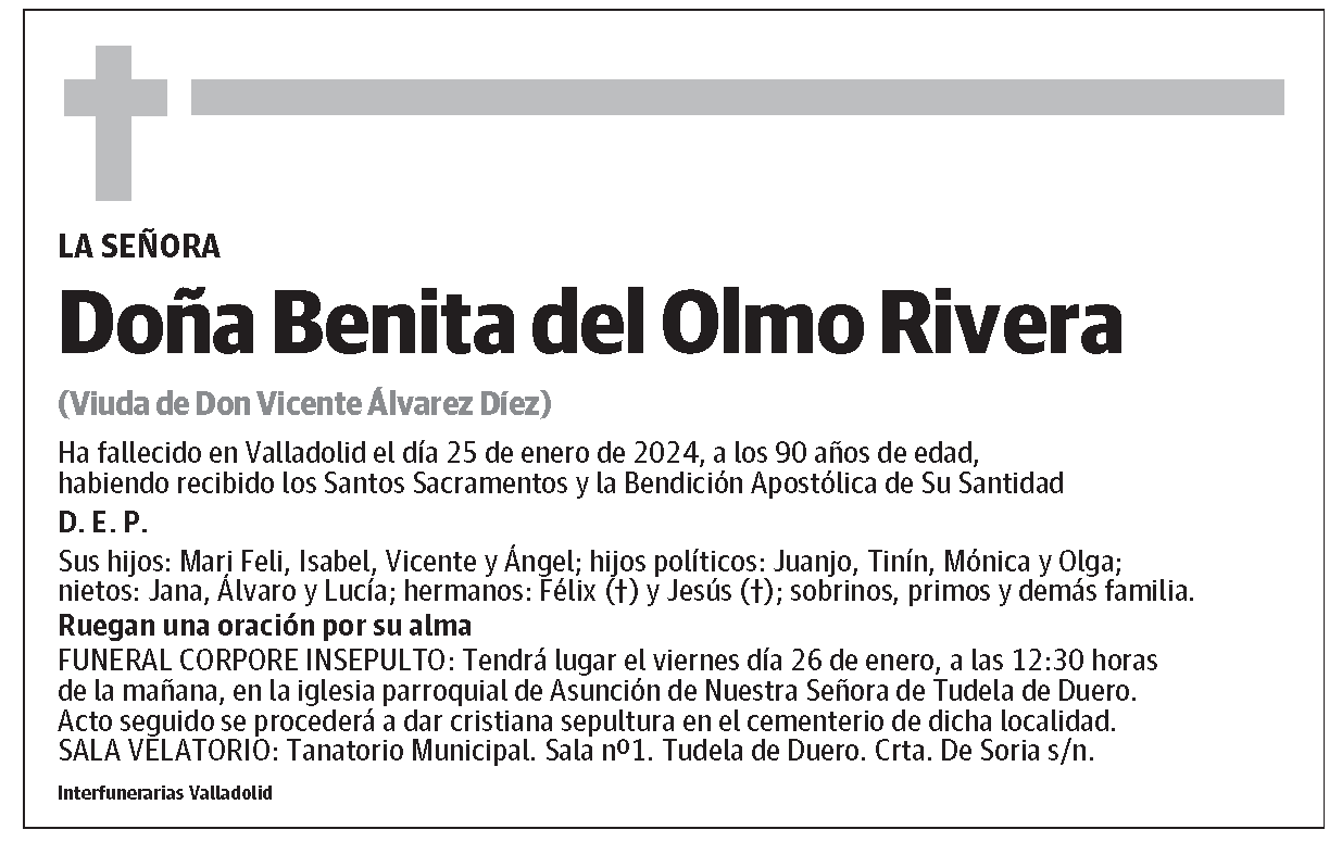 Benita del Olmo Rivera