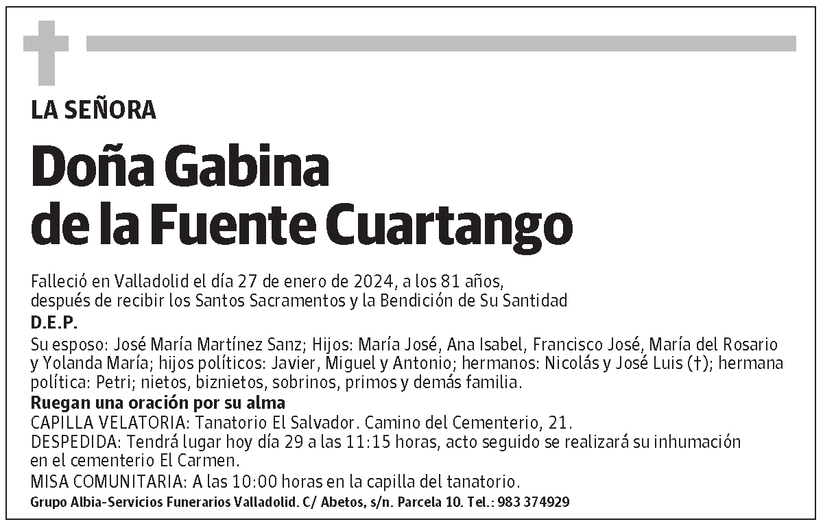 Gabina de la Fuente Cuartango