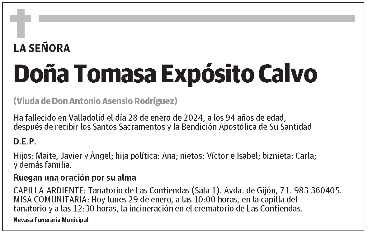 Tomasa Expósito Calvo